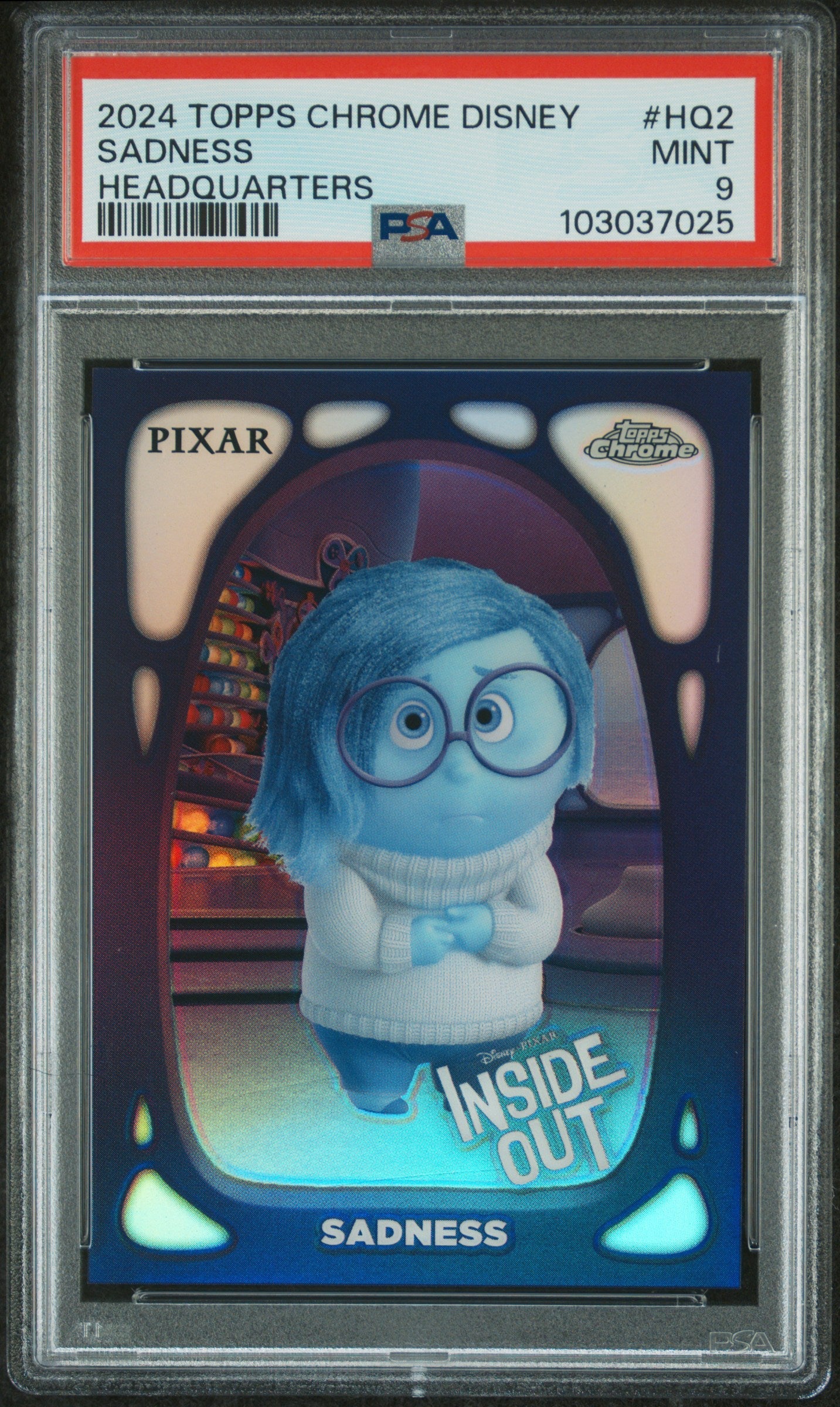 Sadness #HQ2 PSA 9 Topps Chrome Disney Headquarters 2024、mySite、waistdrama