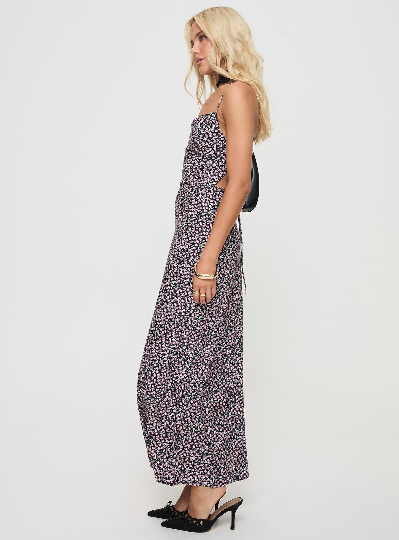 Laurent Maxi Dress Black Floral、mySite、solidvoid