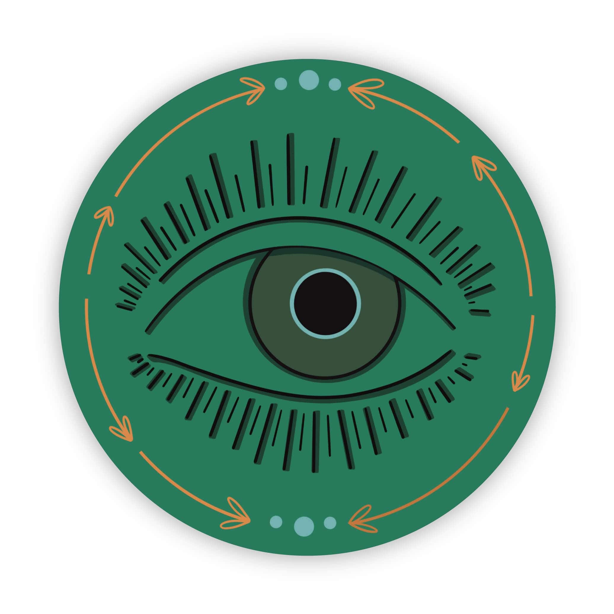  Happiness Green Evil Eye Sticker、mySite、elrpsem3k