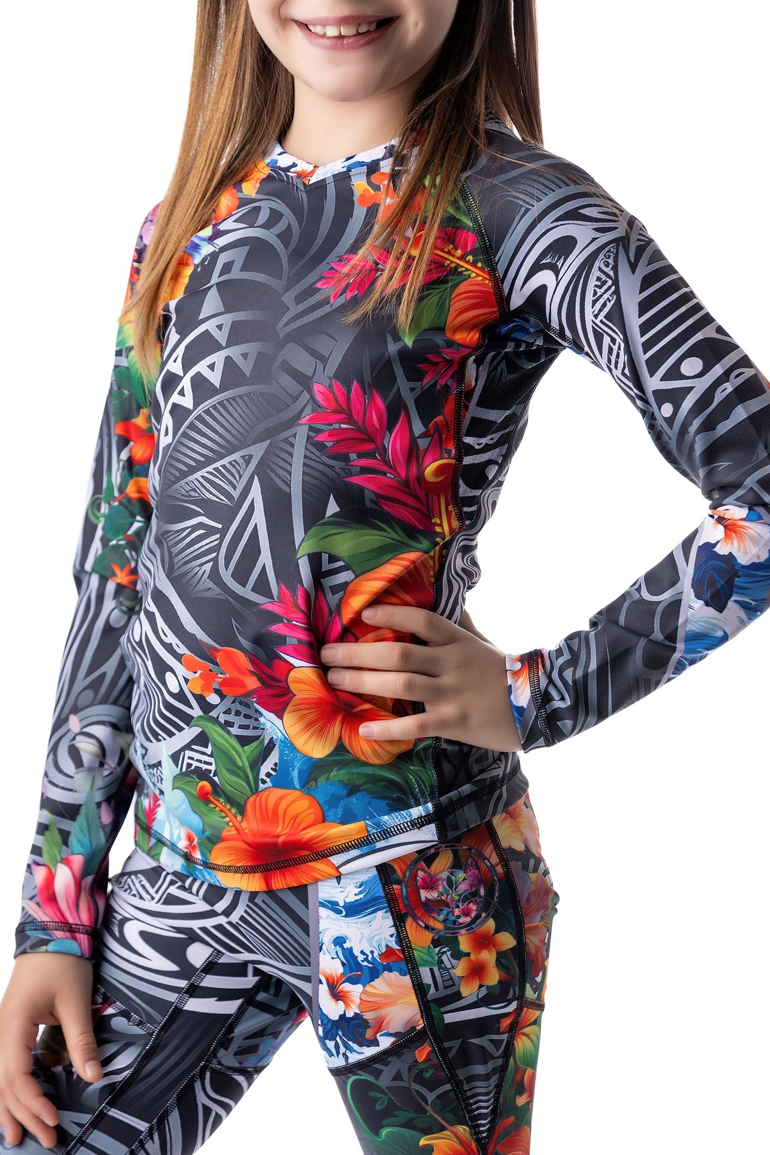 Girls' Big Kahuna Jiu Jitsu Youth Rashguard - Long Sleeve、mySite、gigharbornorthrealestate