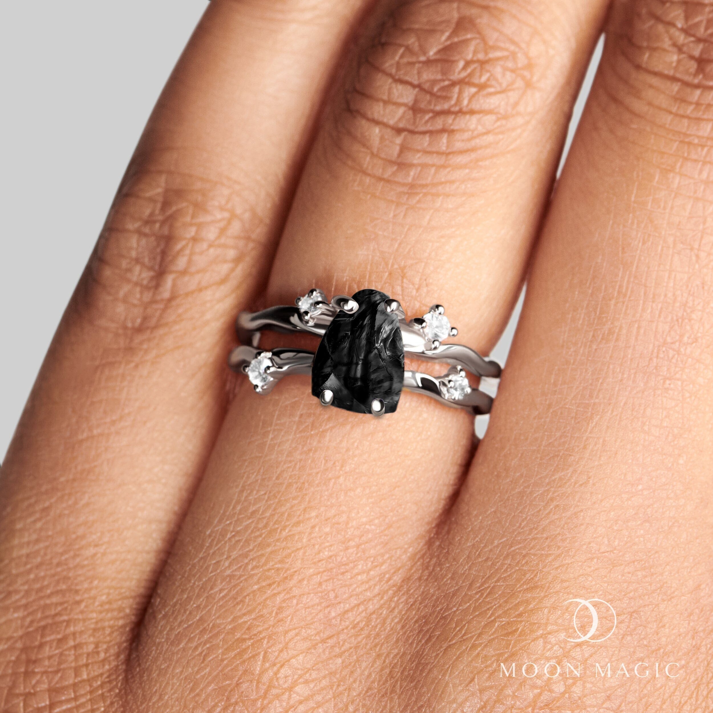 Raw Crystal Ring - Flow Black Obsidian、mySite、hinf8tx79