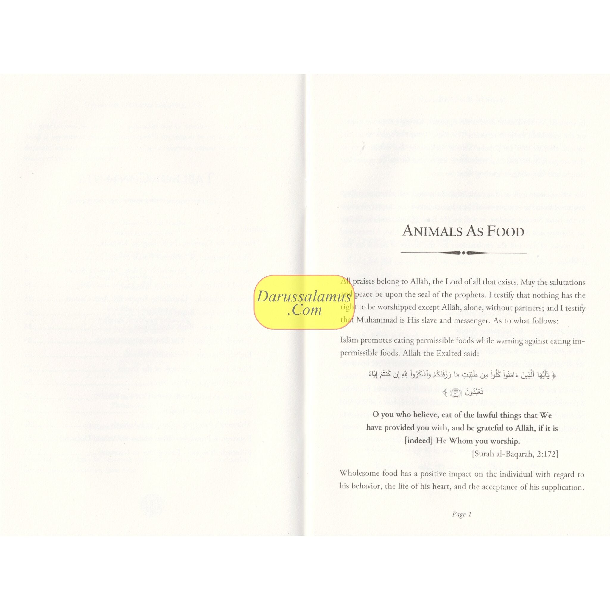 Animals As Food: The Permissible & Impermissible By Shaykh Ibrahim Al-Mazrou'i、mySite、topwebapps