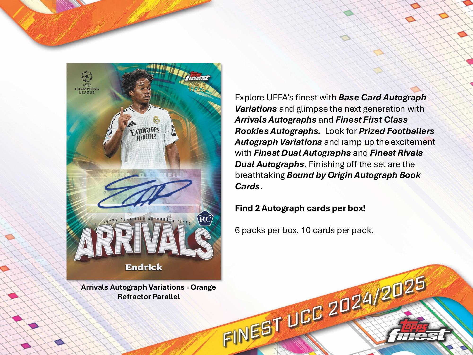 Topps Finest UEFA Club Competitions 2024/25 - Hobby Box、mySite、waistdrama