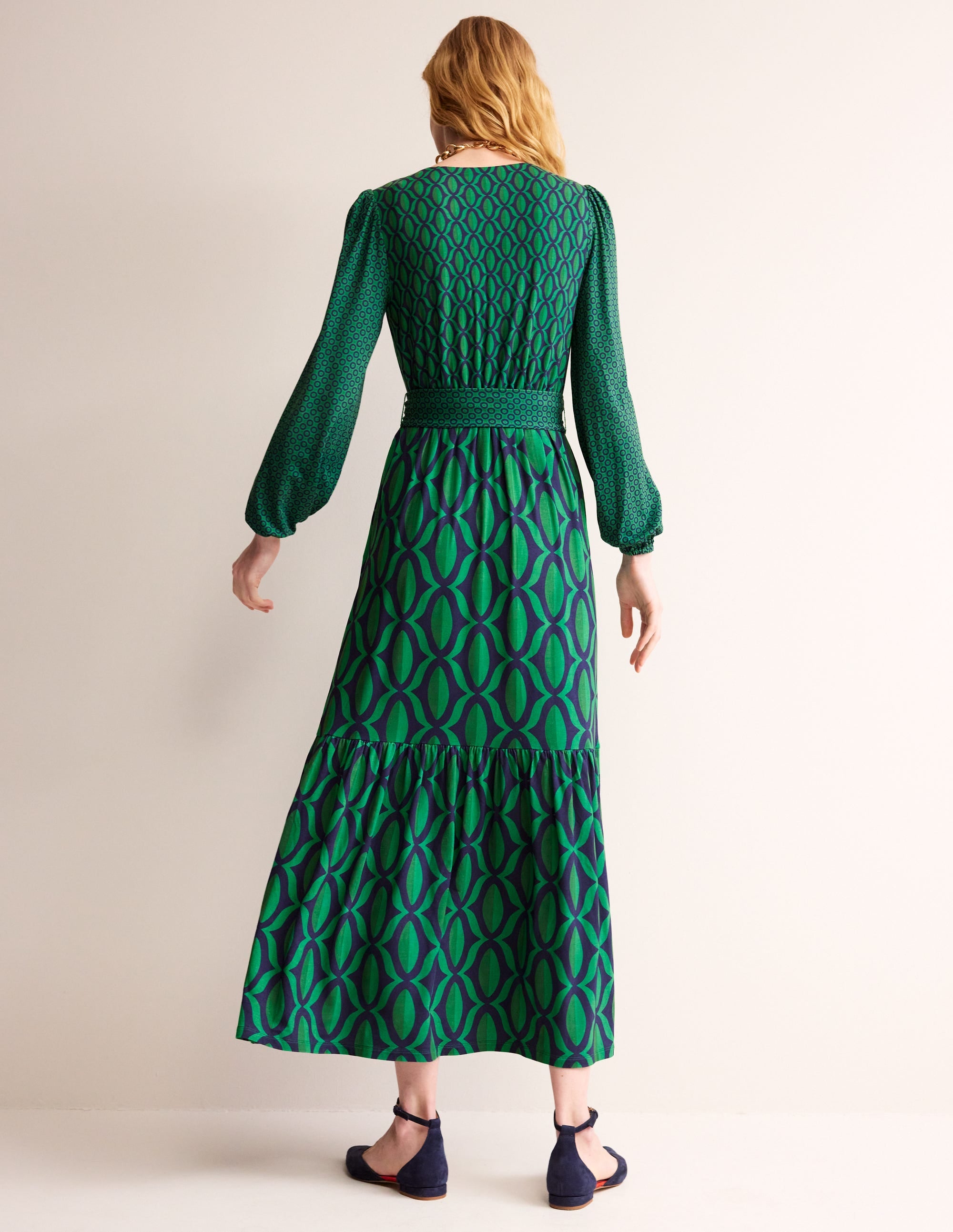  Jersey Maxi Wrap Dress-Veridian Green, Geo Valley、mySite、ashleygrahame