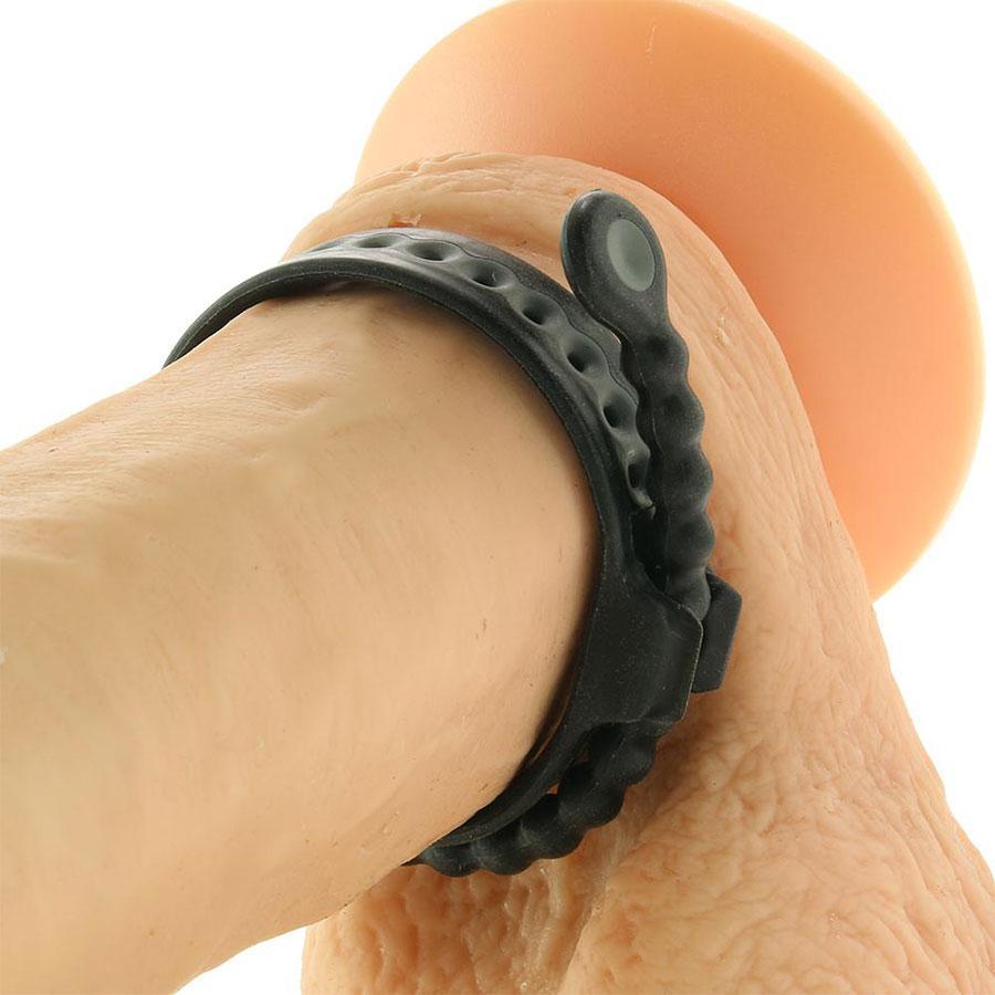 Black Speed Shift Fully Adjustable Silicone Cock Ring by Perfect Fit、mySite、bottomscart