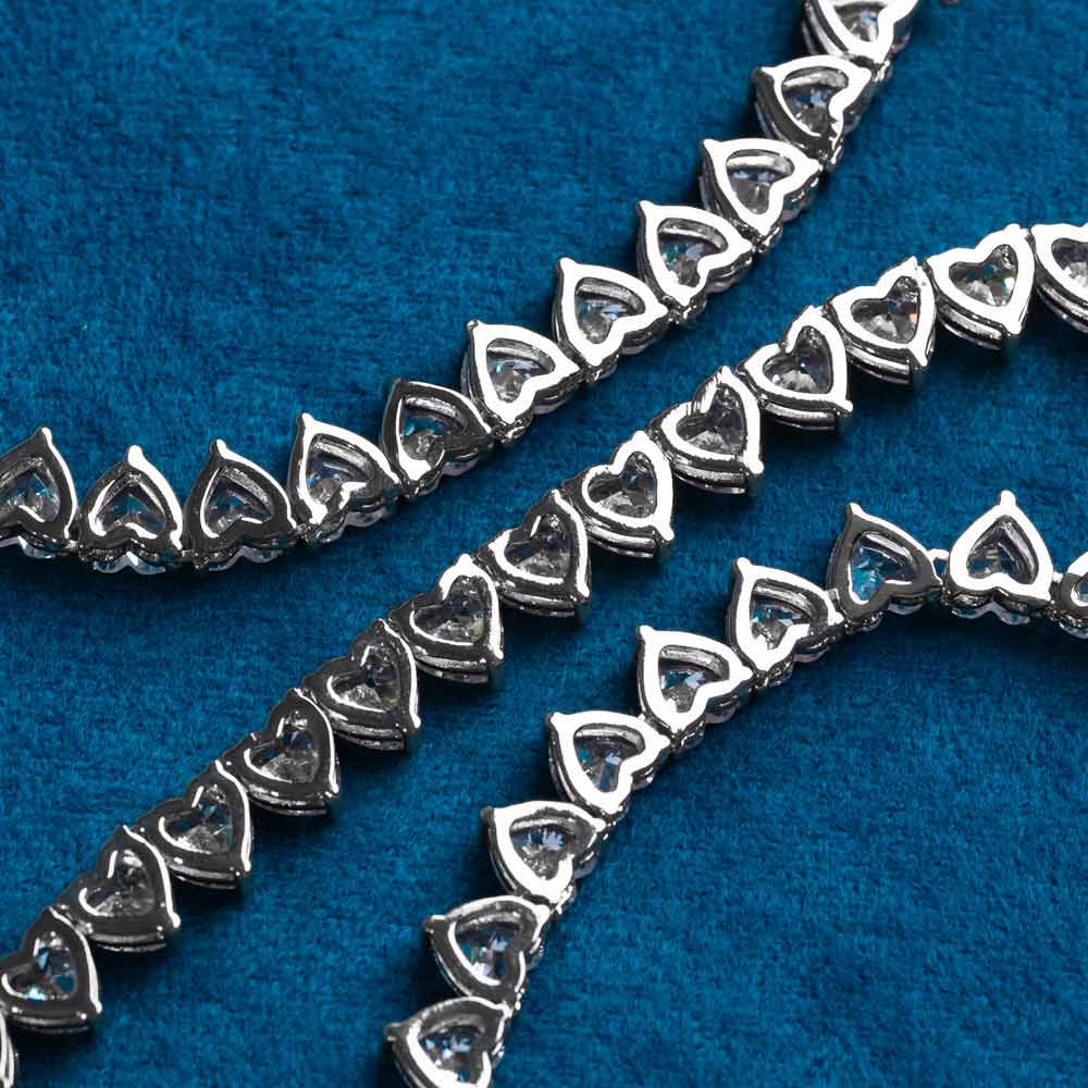 6MM Moissanite Heart Tennis Chain 14K Gold、mySite、hinf8tx79