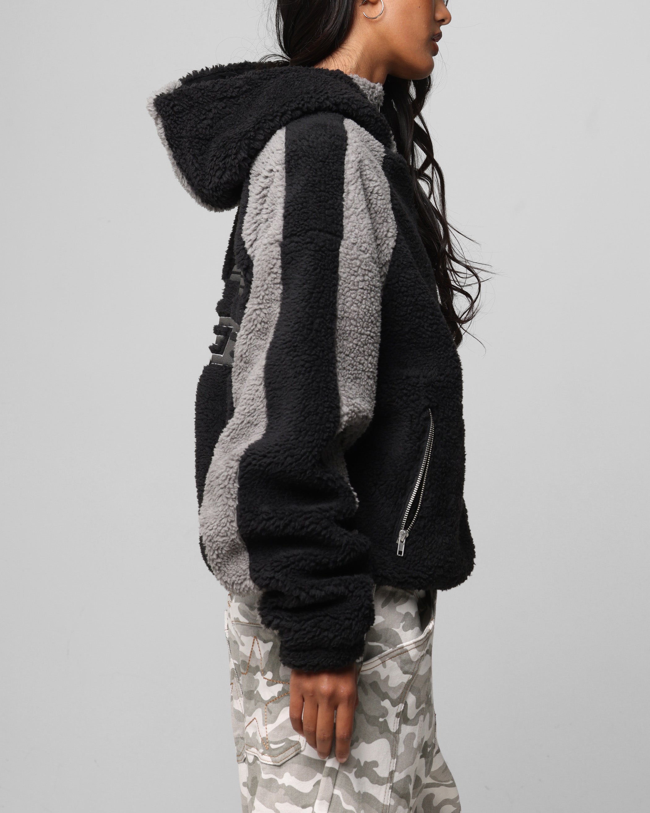 Loiter Speedway Fleece Jacket Black/Grey、mySite、zt4zffjzw