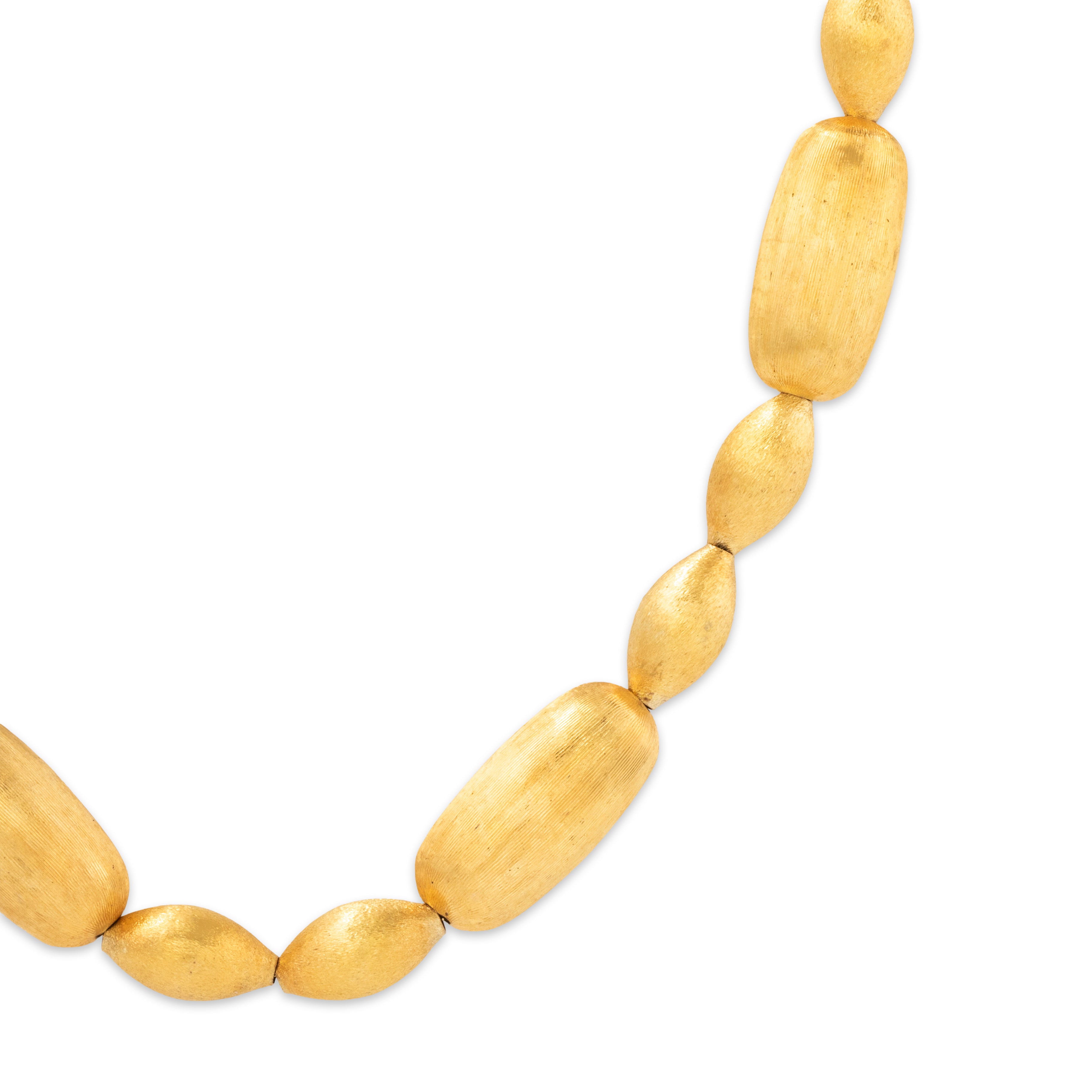 Dazzling Vintage 14k Yellow Gold Satin Finish Necklace 23、mySite、hinf8tx79