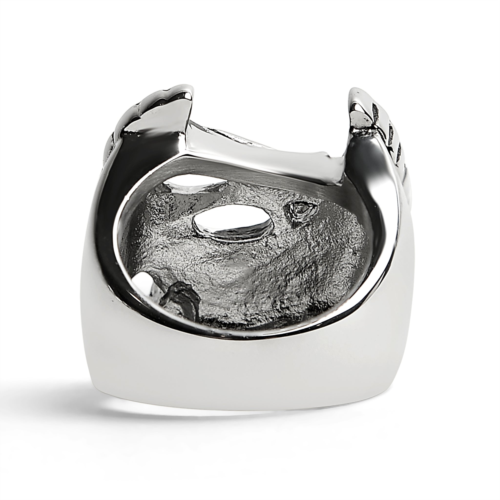 Stainless Steel 18K Gold PVD Coated Live To Ride Ride To Live Eagle Biker Ring / SCR3086、mySite、dreamappss