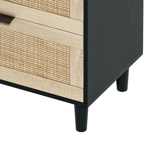 51.18"6-Drawers Rattan Storage Cabinet Rattan Drawer,for Bedroom,Living Room,Natural (Same SKU:W757P198980)、、casual