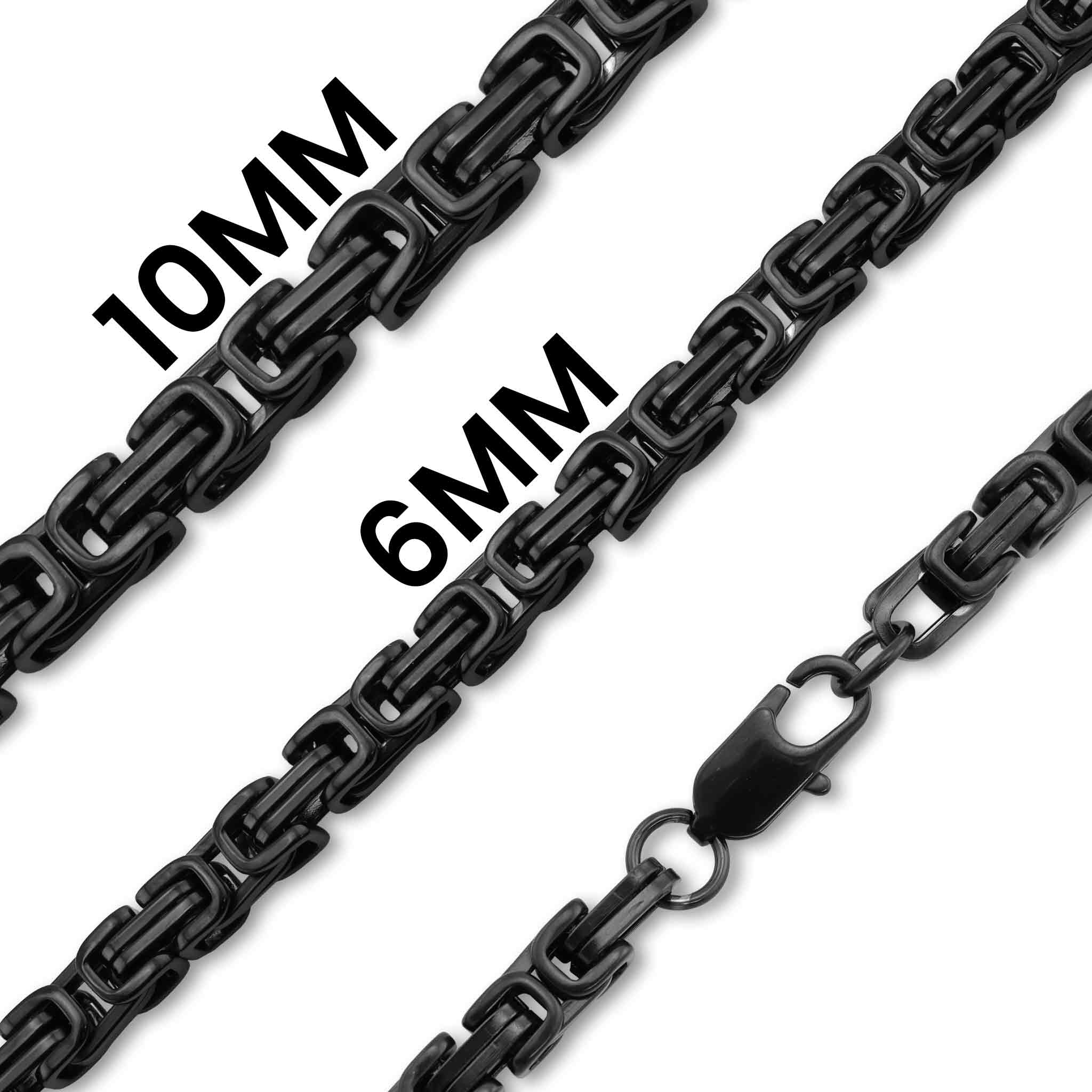 Stainless Steel Black Byzantine Chain Necklace / CHN8503、mySite、dreamappss