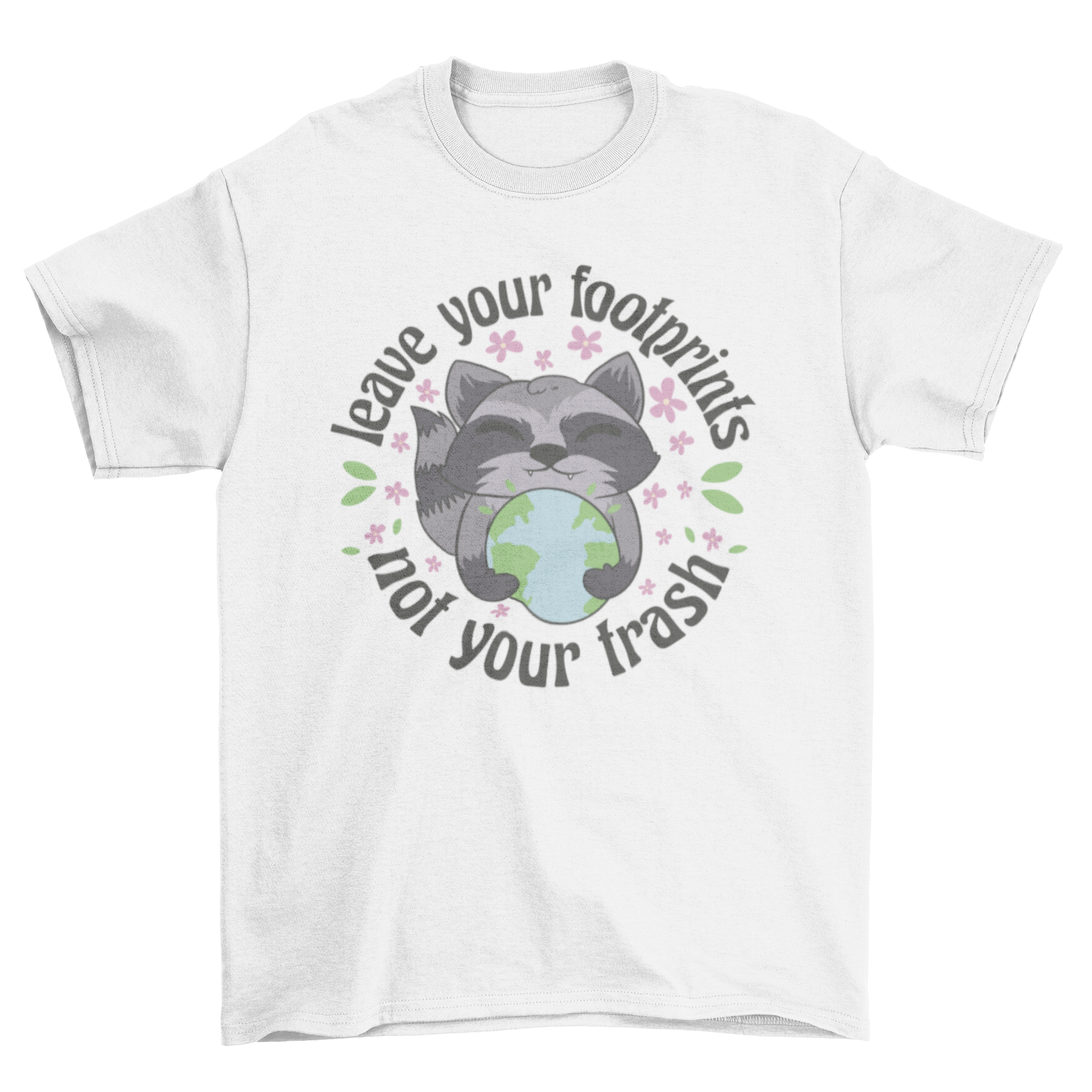 Raccoon With Planet Earth T-Shirt、mySite、camillekostekn