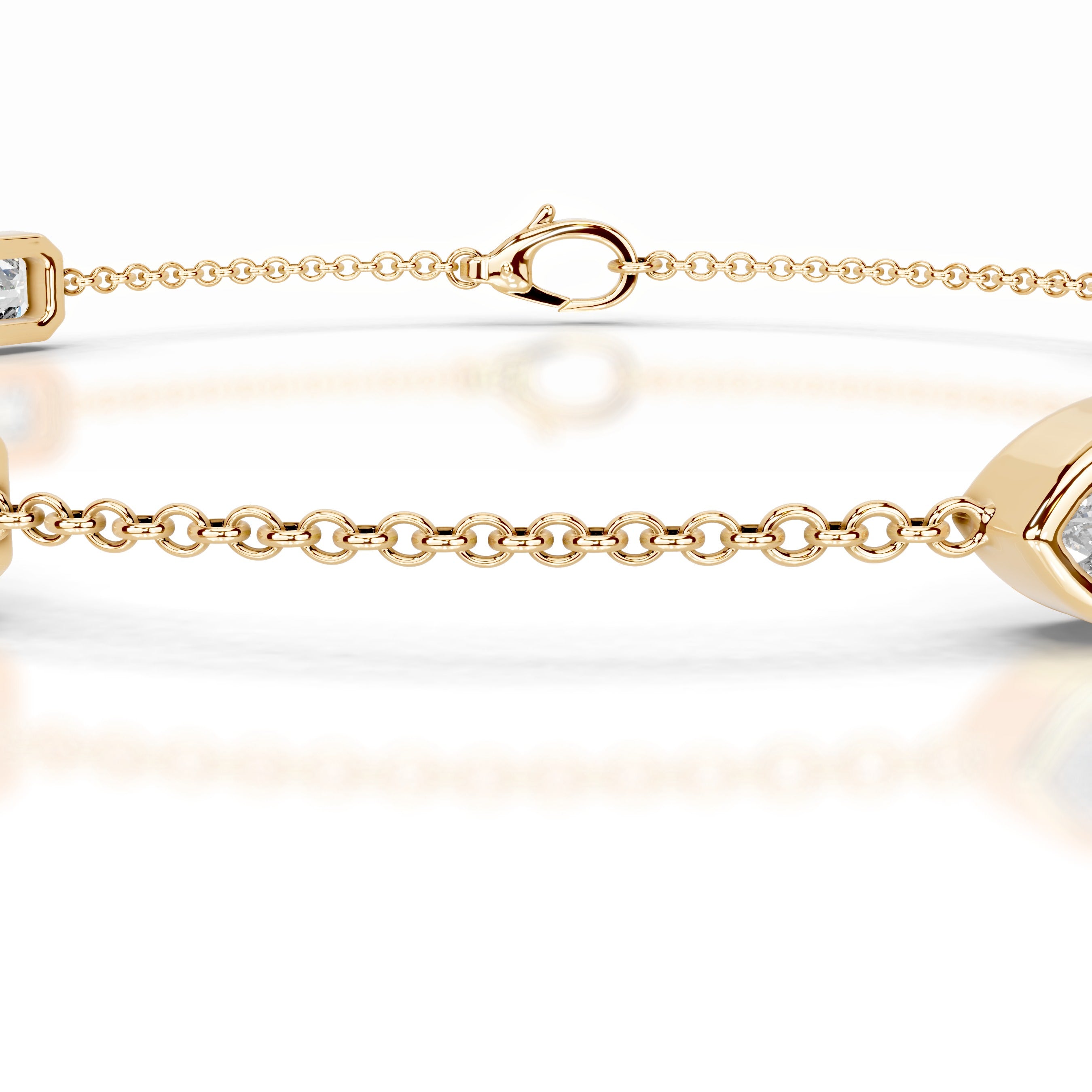 Heather Lab Grown Diamond Chain Bracelet - 18K Yellow Gold、mySite、hinf8tx79