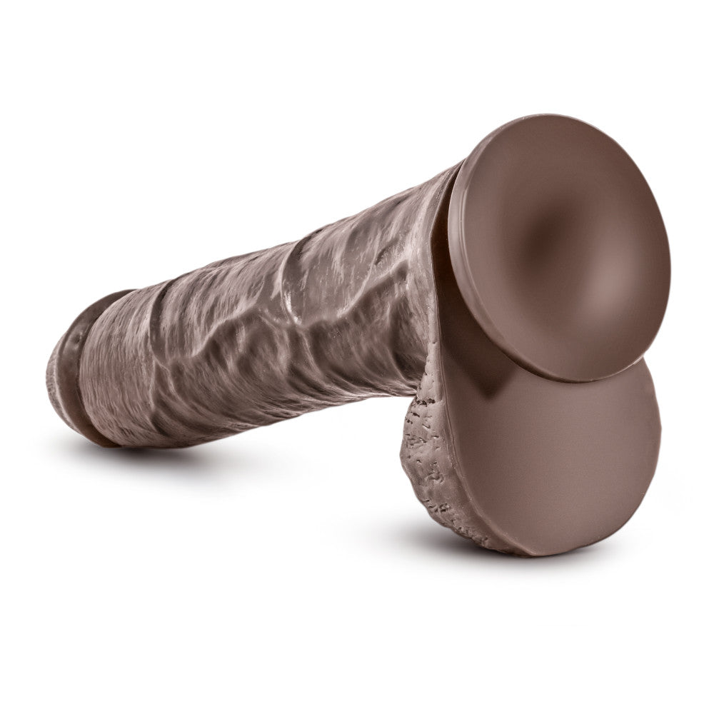 Dr. Skin By Blush® | Mr. Savage Realistic Chocolate 11-Inch Long Dildo With Balls & Suction Cup Base、mySite、bottomscart