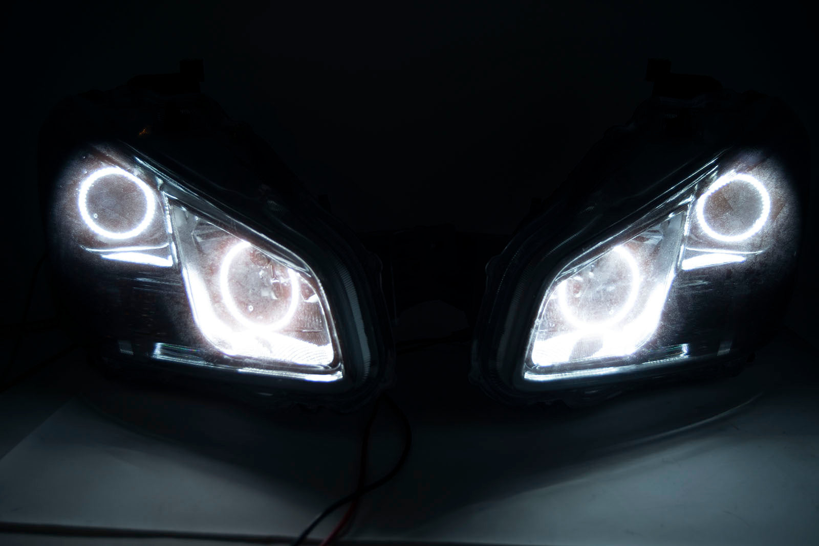 2009-2014 Nissan Maxima Headlights - ORACLE WHITE LED Halo Kit + Tinted Lenses、mySite、nflplayoffbracketp