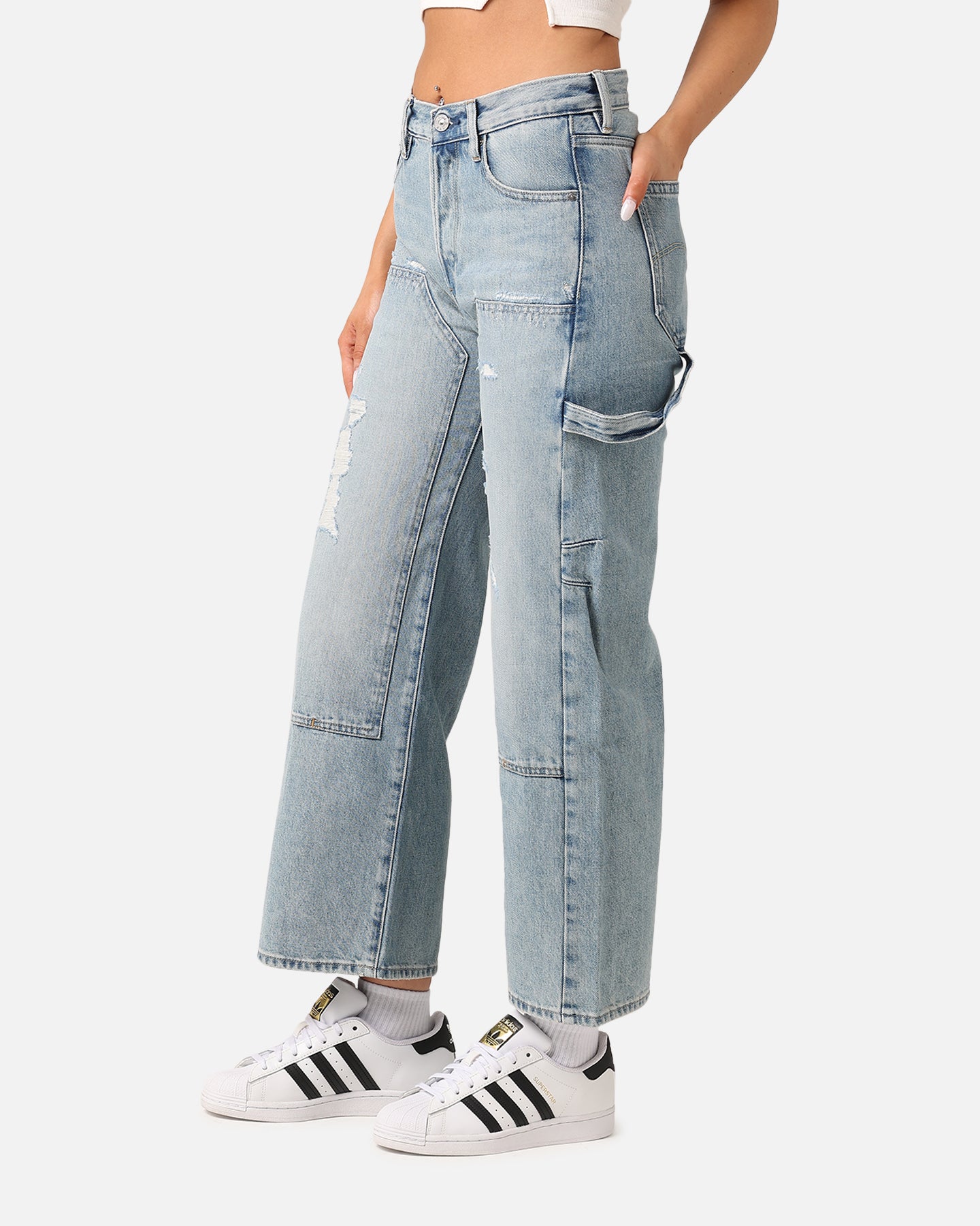 G-Star Women's Bowey 3D Carpenter Loose Jeans Sun Faded Fogbo、mySite、zt4zffjzw