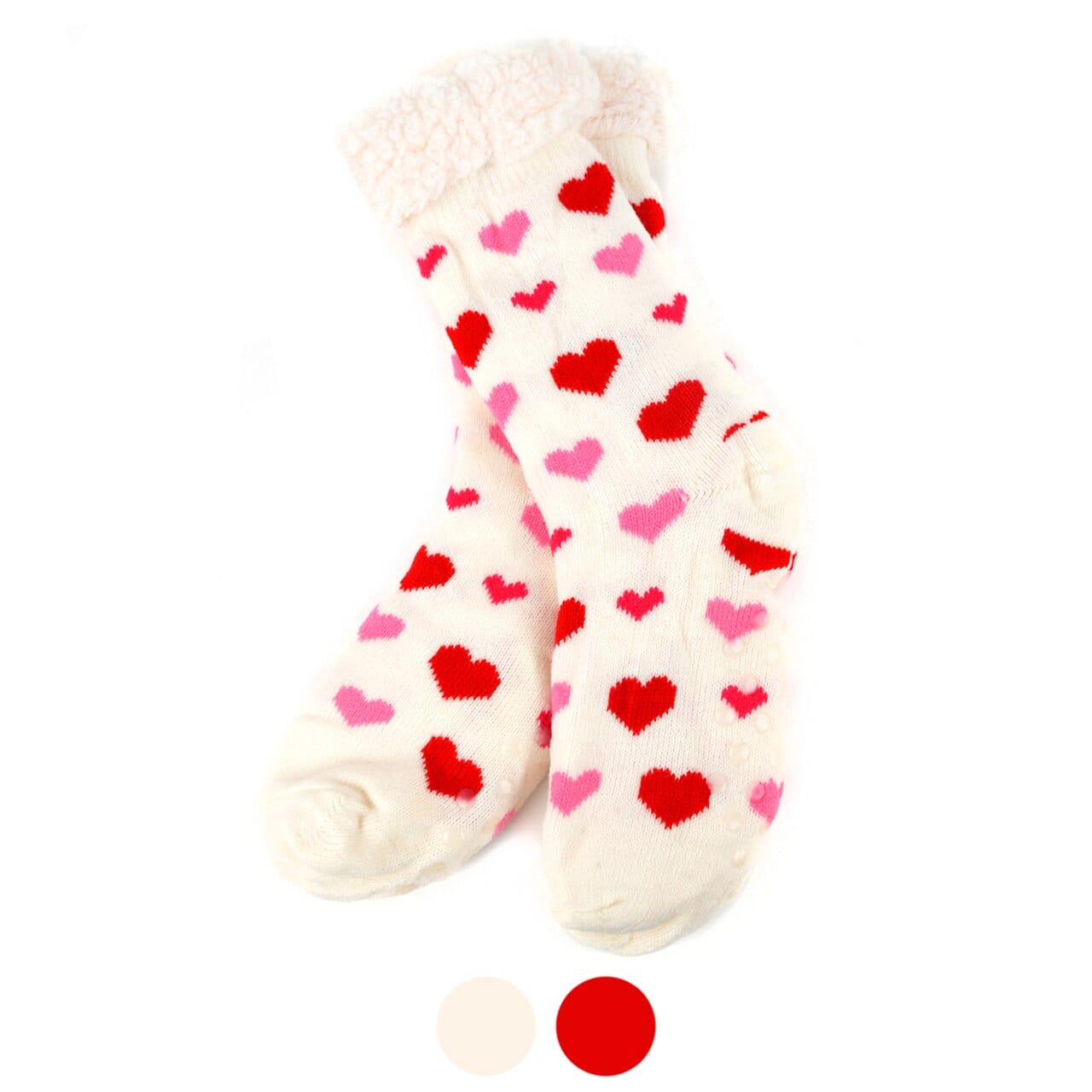 Ladies & Girls Slipper Socks, Thick & Fuzzy Sherpa Slipper Socks, 5 Varieties SZ 4-10shoe、mySite、g9winljtr