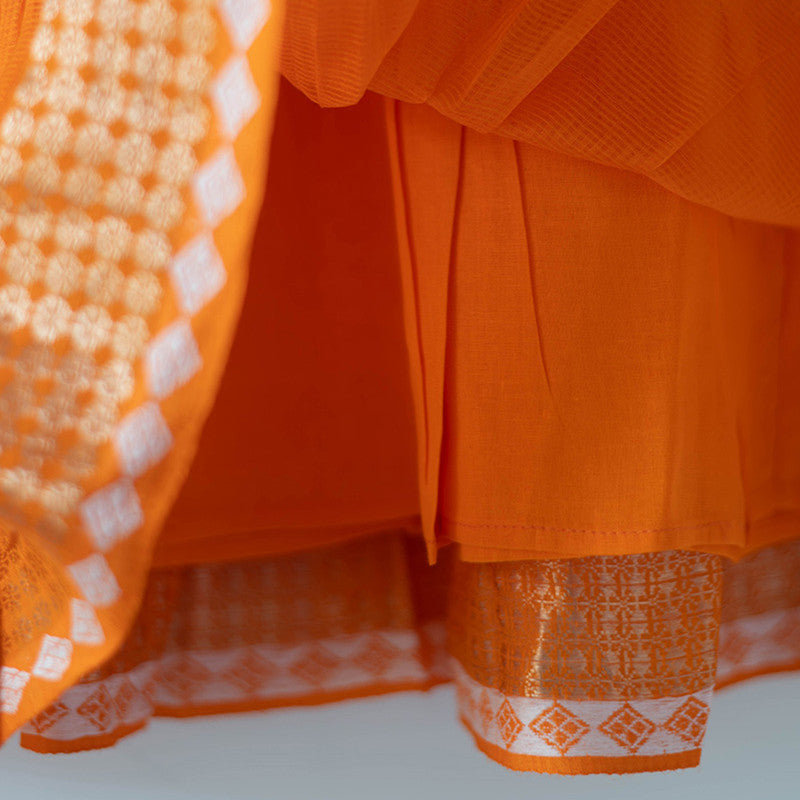 Cotton Dress For Kids | Kesar Orange、mySite、camillekostekn