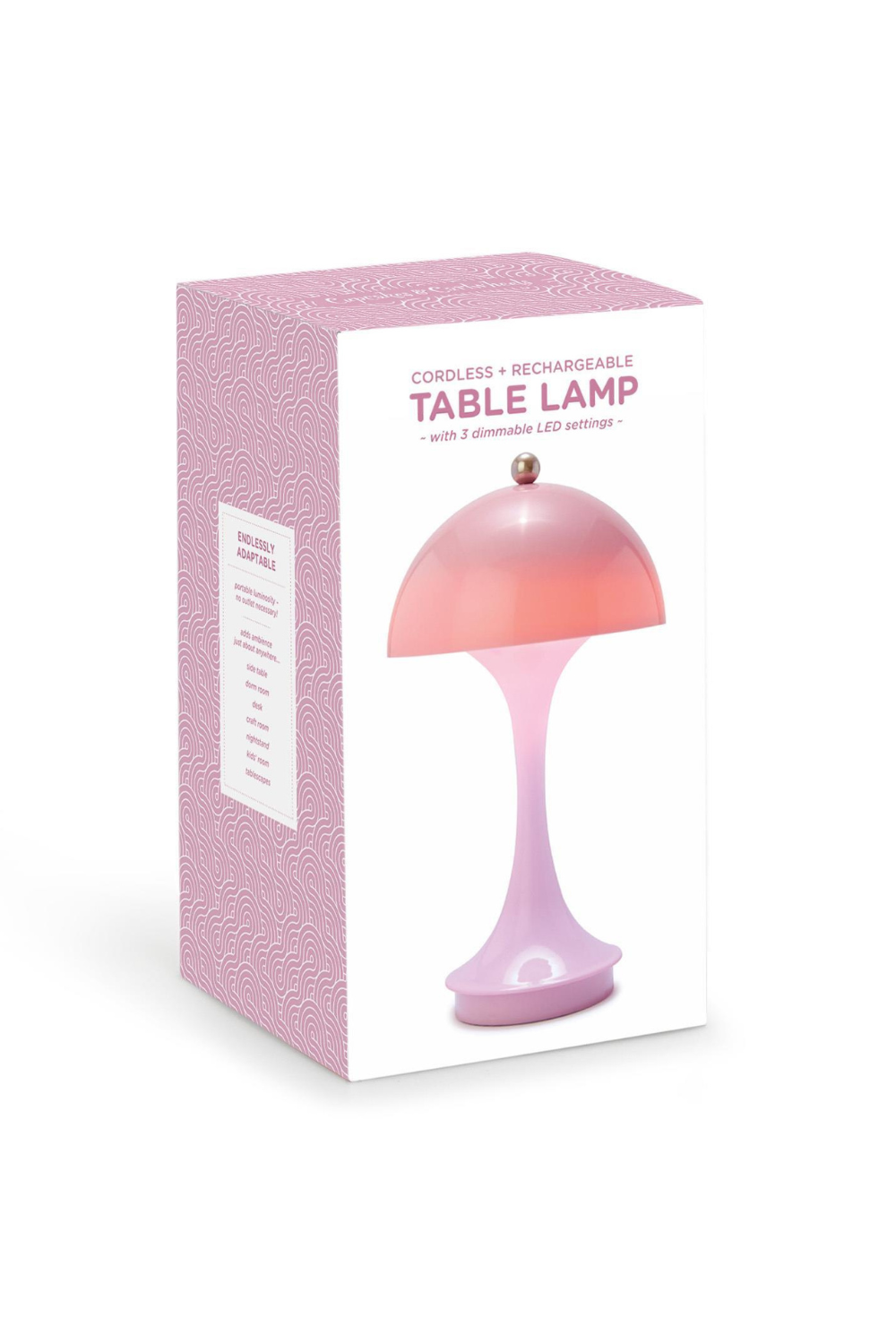 Pink Mushroom Shape LED Portable Cordless Table Lamp、mySite、hinf8tx79