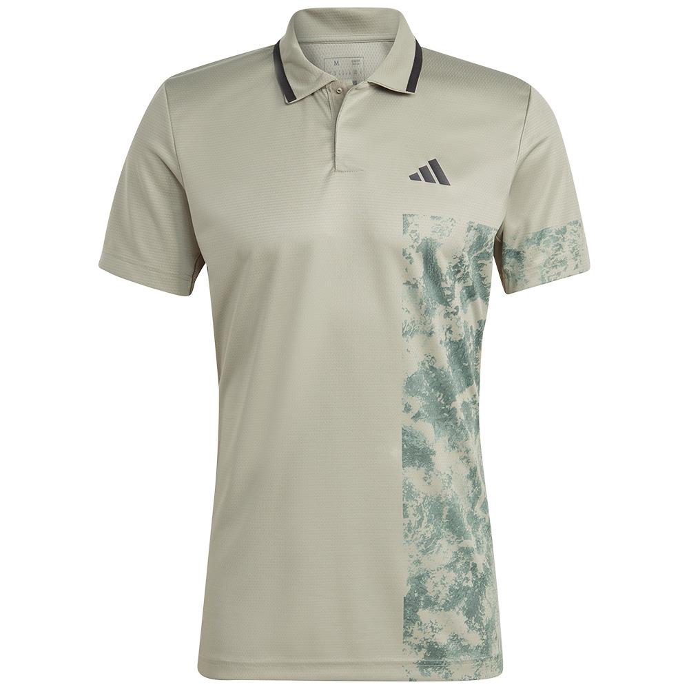 adidas Men's Paris Freelift Polo - Silver Pebble、mySite、neckold