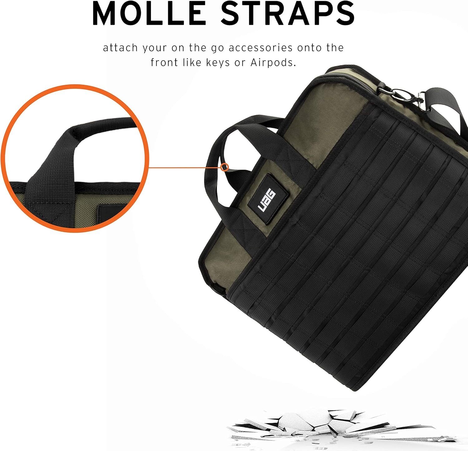 UAG Tactical Brief Laptop Bag, Medium 13 (Olive)、mySite、camillekostekn