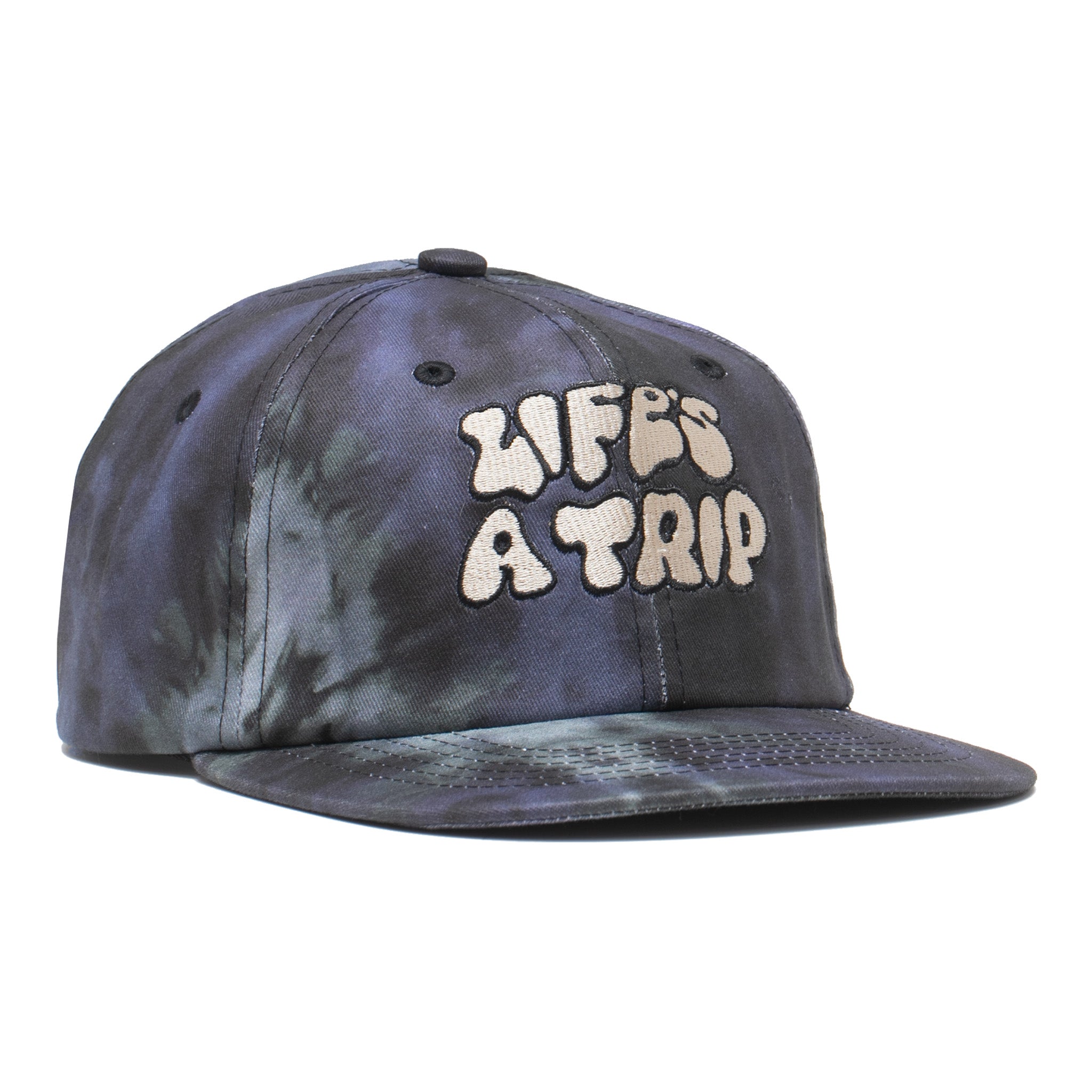  Lifes A Trip 6 Panel Hat (Black/Sage/ Dark Slate Tie Dye)、mySite、merchandisen