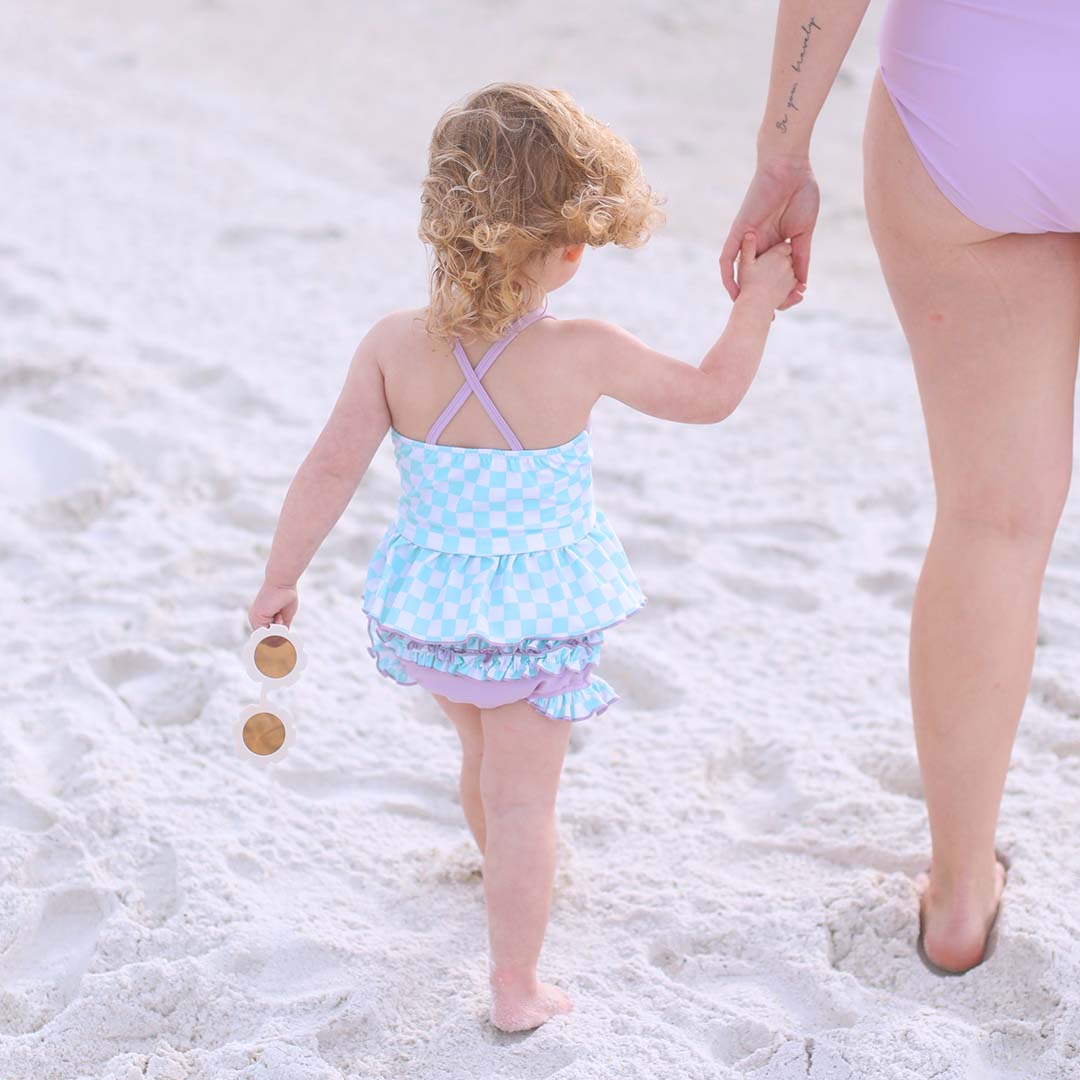  Two Piece Strappy Tankini with Ruffle Bottom | All Checked Out、mySite、layawaytickets