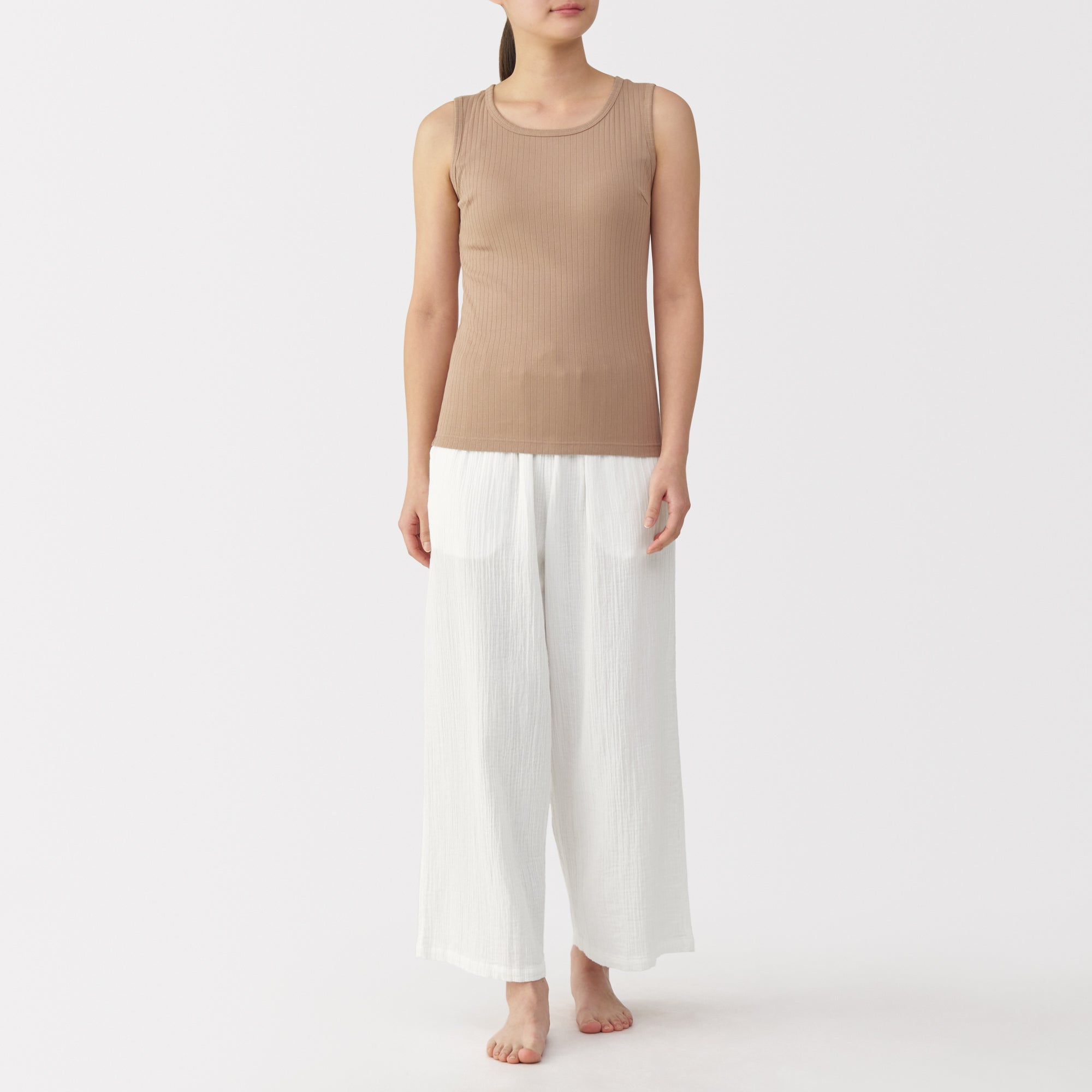  Women's Crepe Gauze Long Pants、mySite、sugarbowlscore