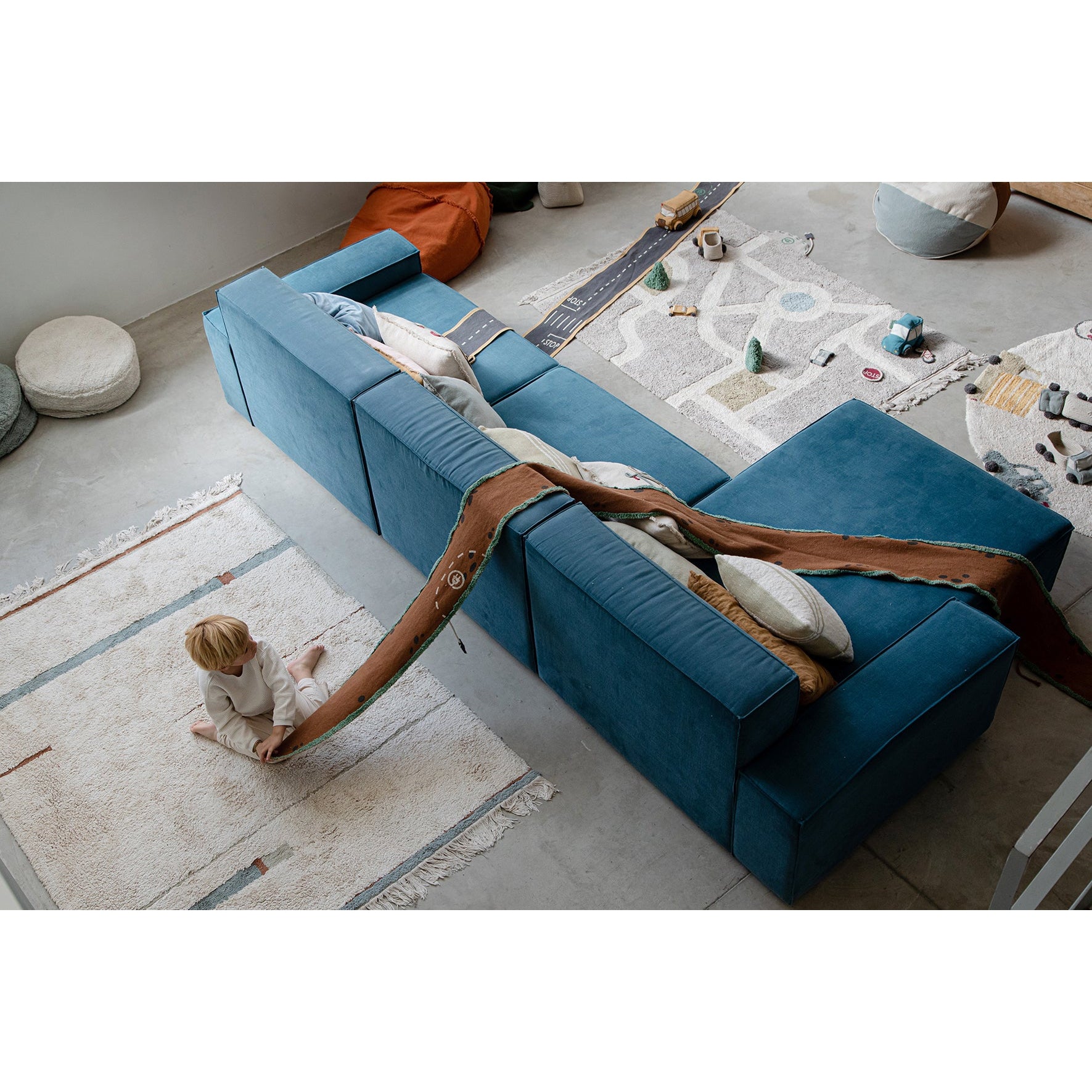 Eco-City Lanes Vintage Blue Washable Area Rug、mySite、gigharbornorthrealestate