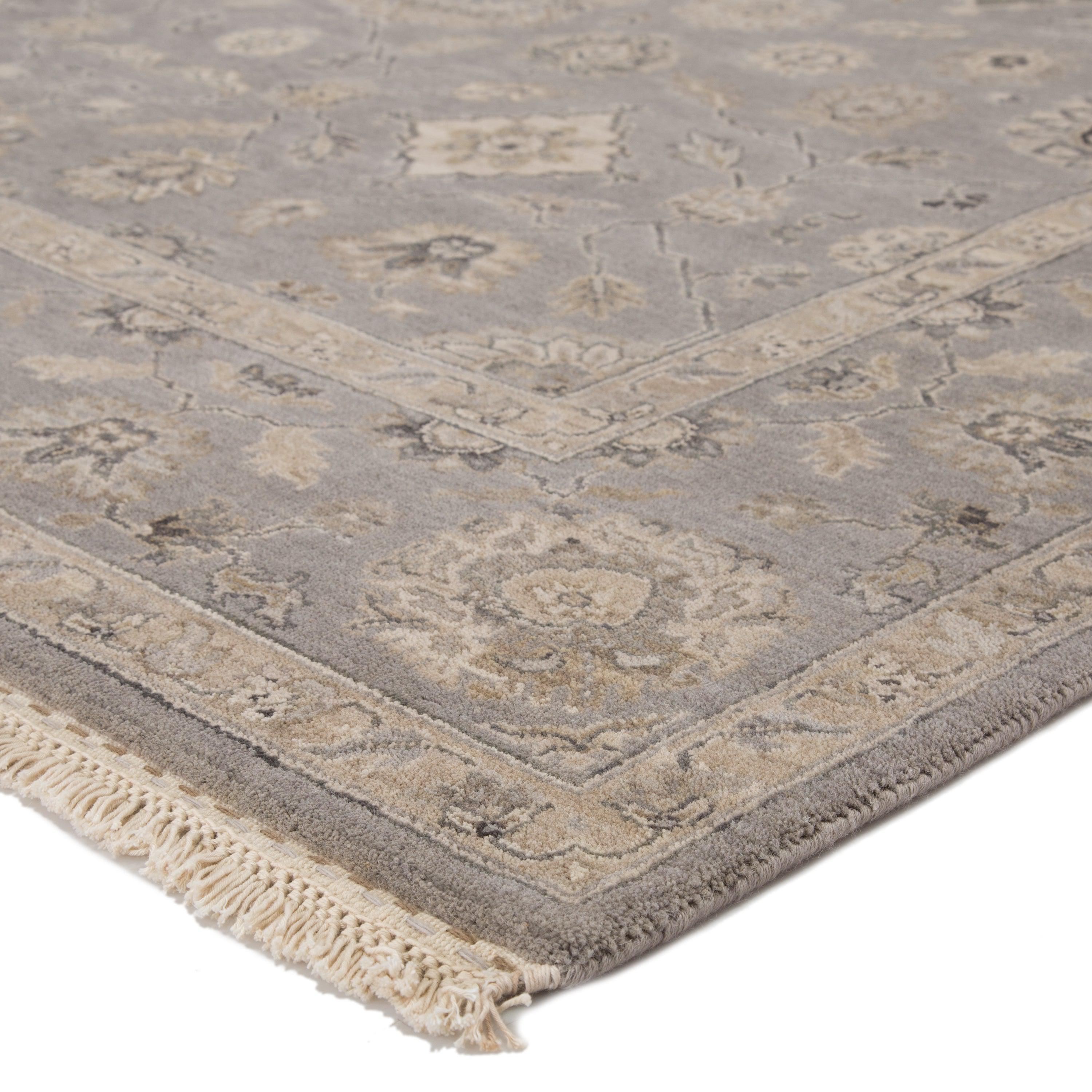 Riverton Hand-Knotted Medallion Gray Tan Area Rug、mySite、gigharbornorthrealestate
