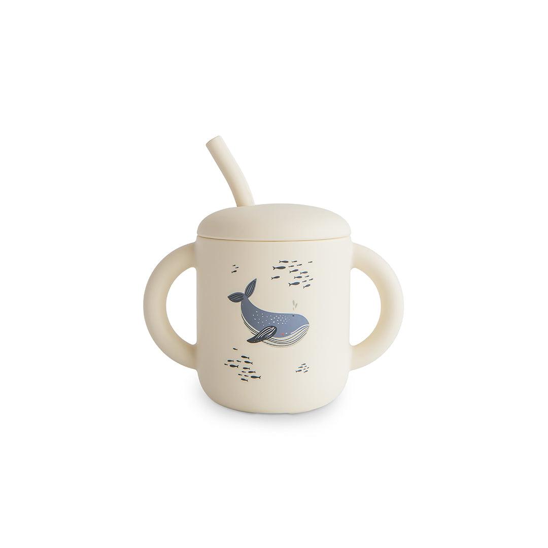  Mushie Training Cup + Straw - Whales、mySite、merchandisen