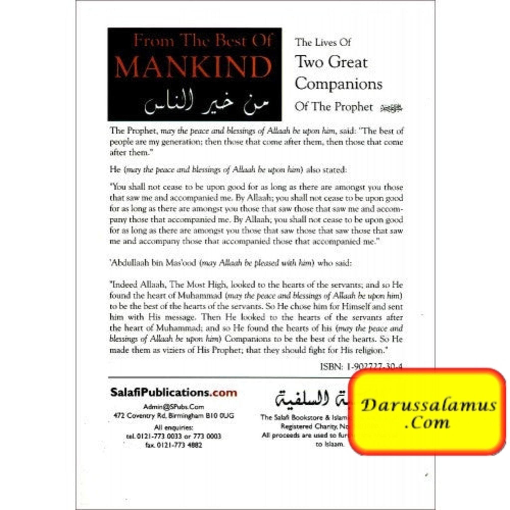 From the Best of Mankind By Aboo Haatim Muhammad Faarooq、mySite、topwebapps