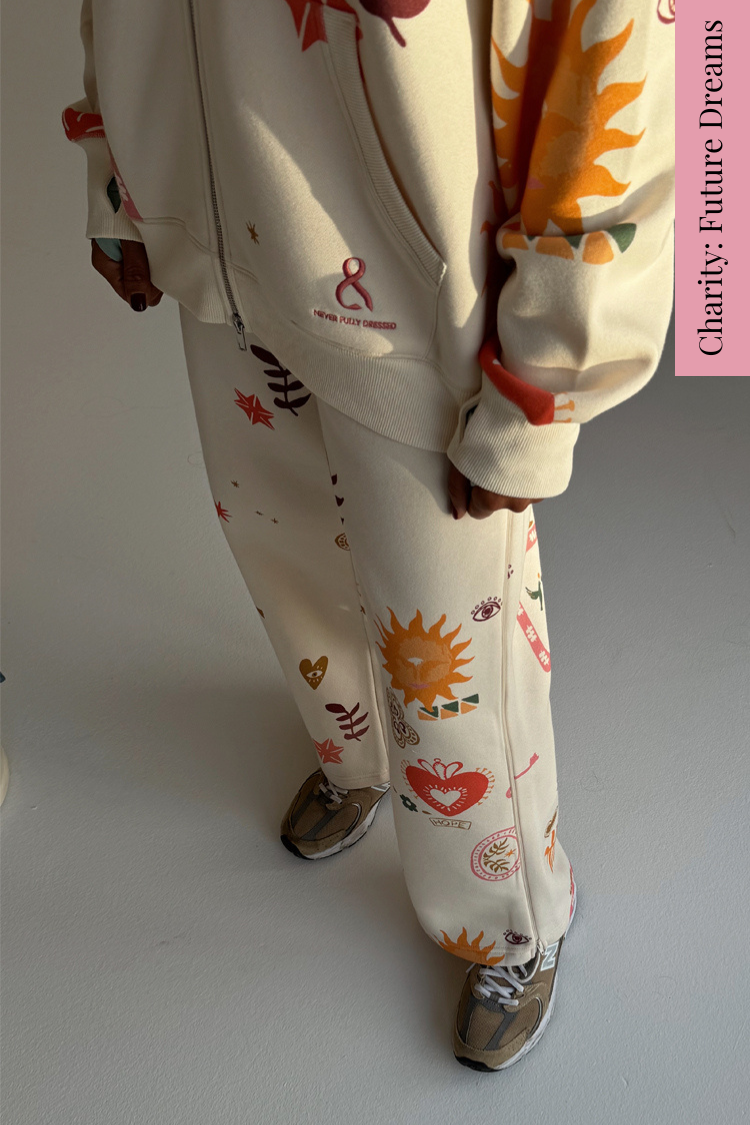 Cream Sundazed Wide Leg Accessible Joggers、mySite、solidvoid