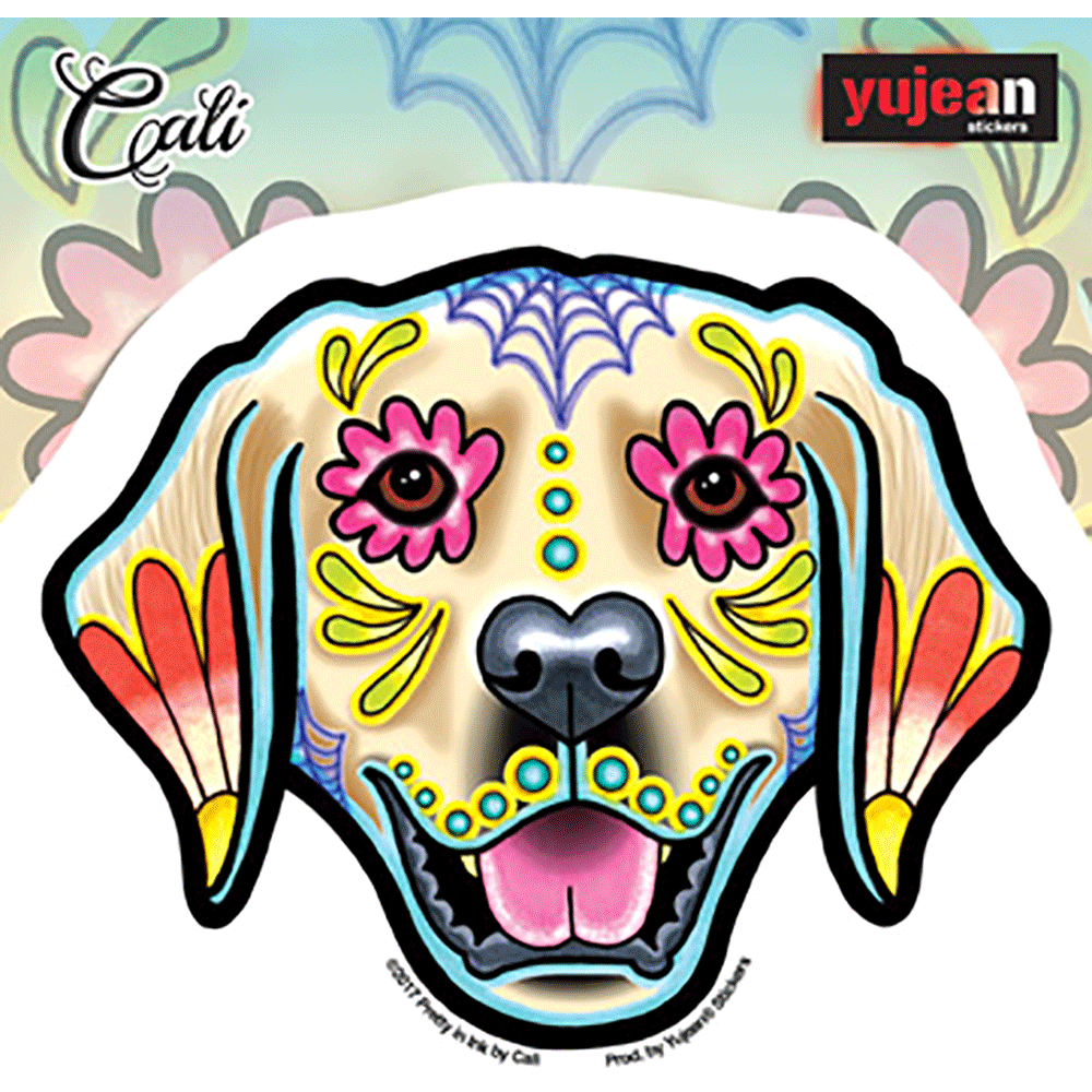  Cali's Golden Retriever Vinyl Sticker Decal、mySite、ghnorth