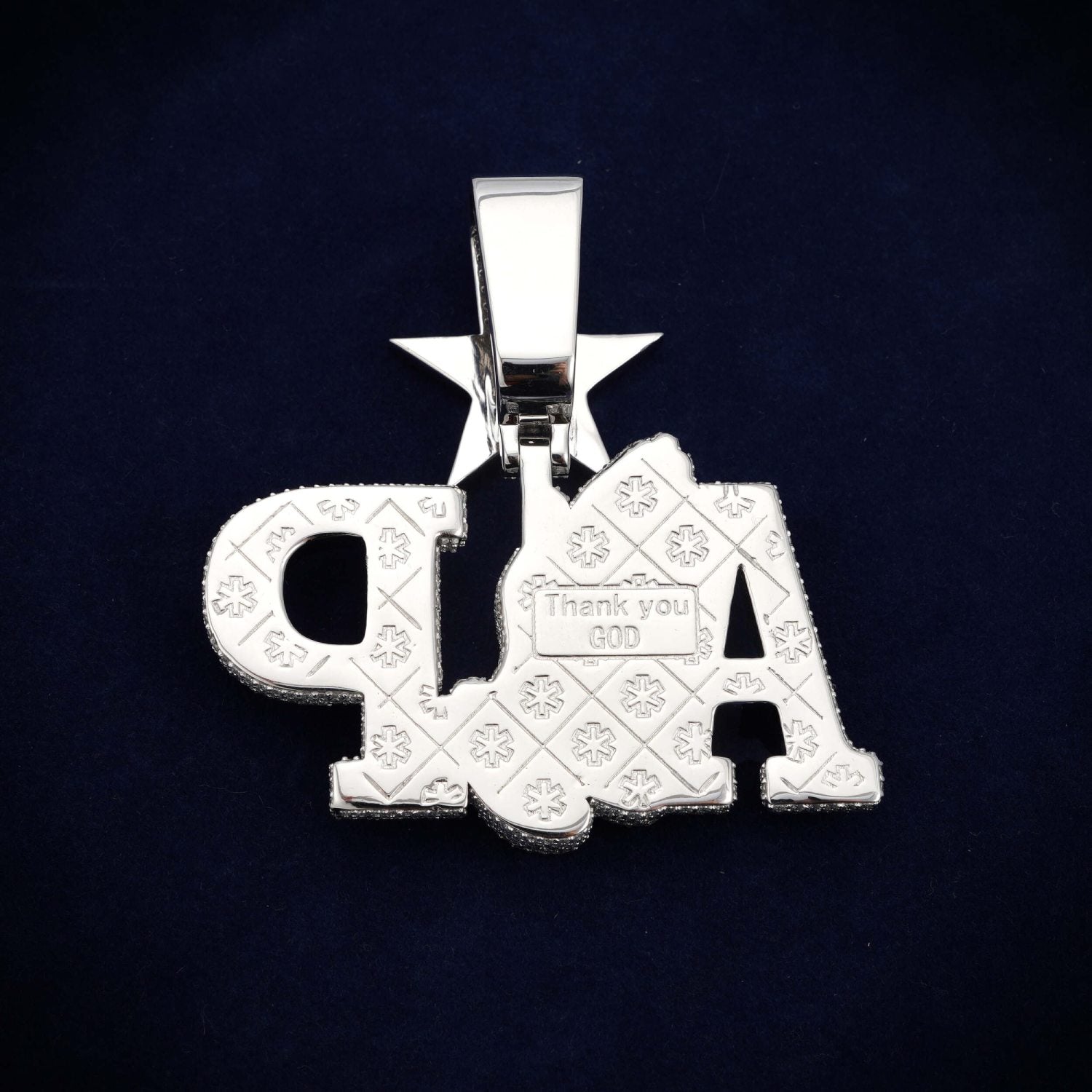 AP Praying Hands Custom Moissanite Logo Pendant 14K Gold、mySite、hinf8tx79