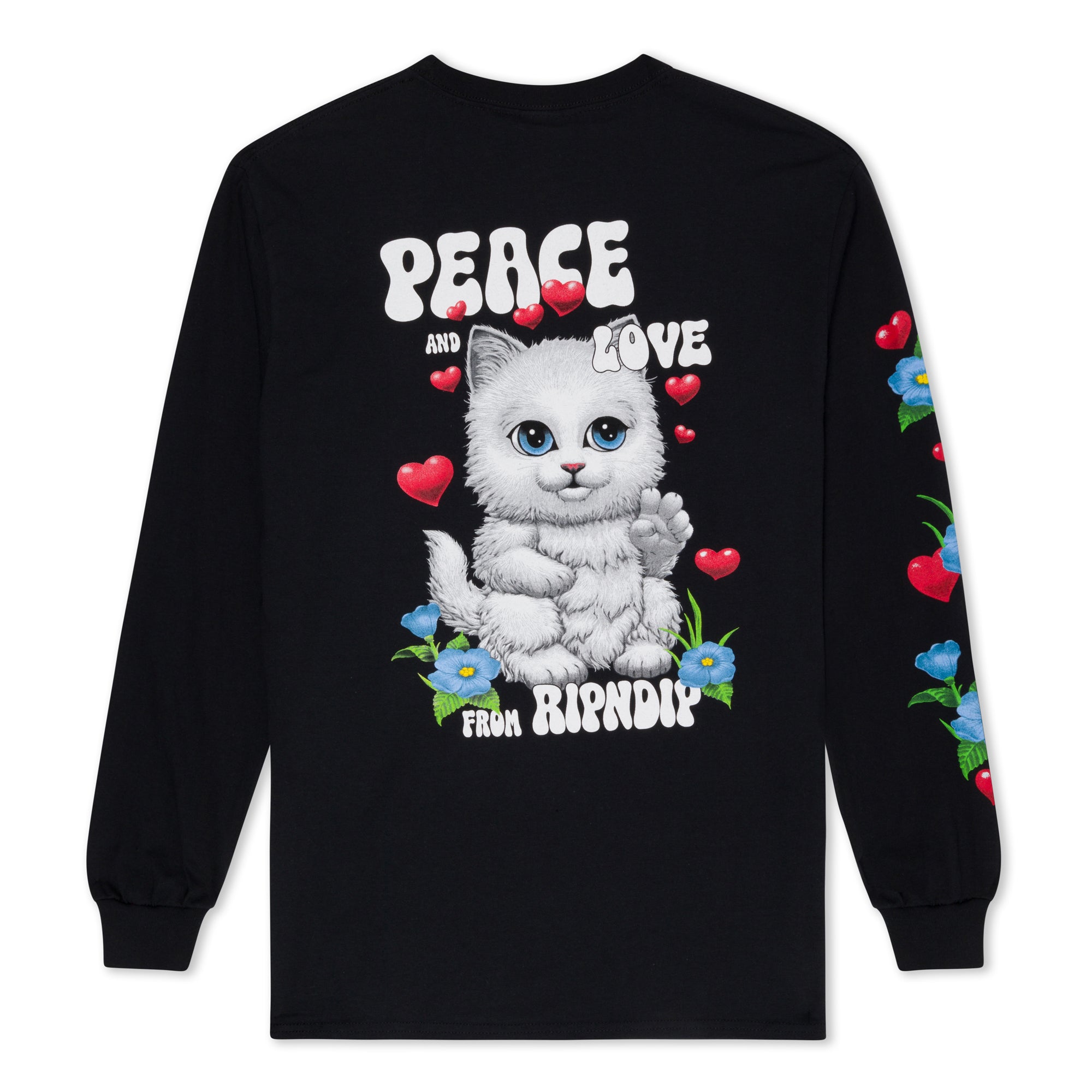  Peace Love Ripndip Long Sleeve (Black)、mySite、merchandisen