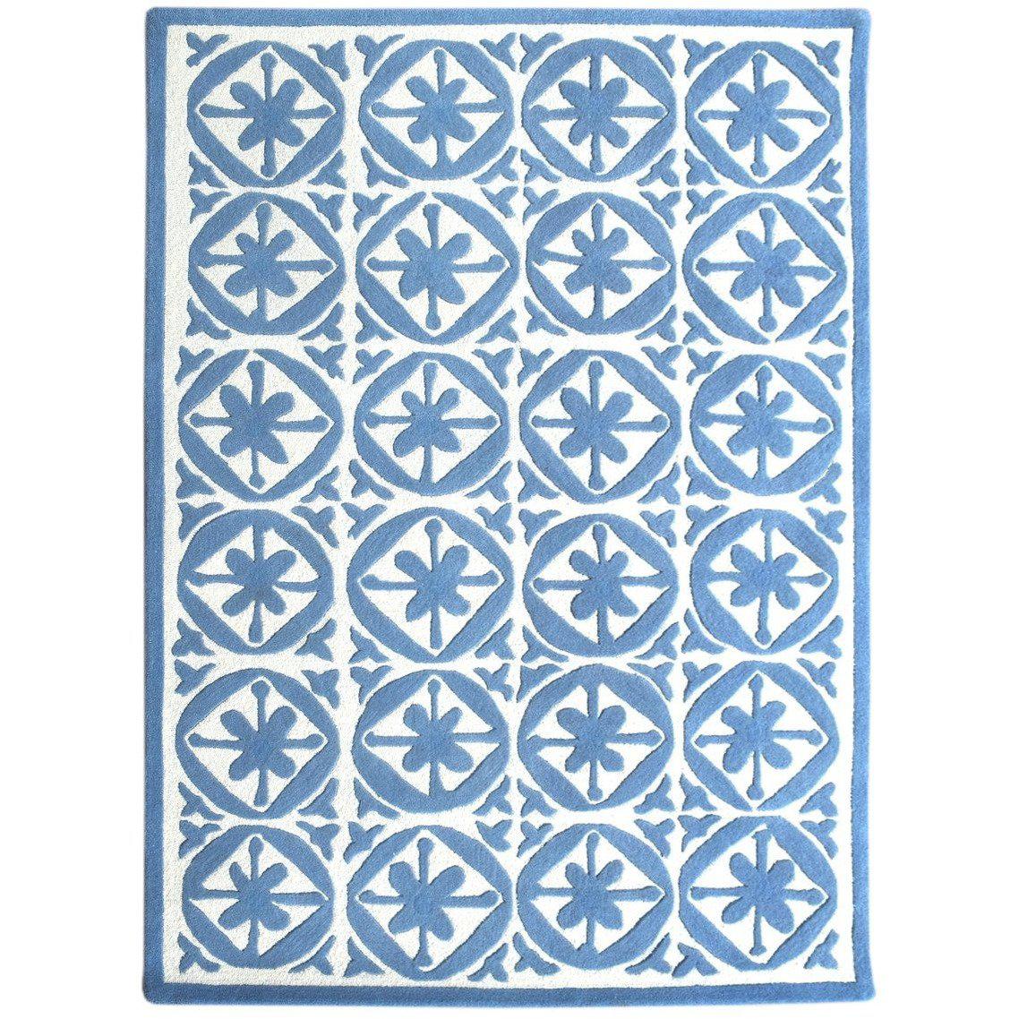 Capri Blue Wool Handtufted Rug、mySite、gigharbornorthrealestate