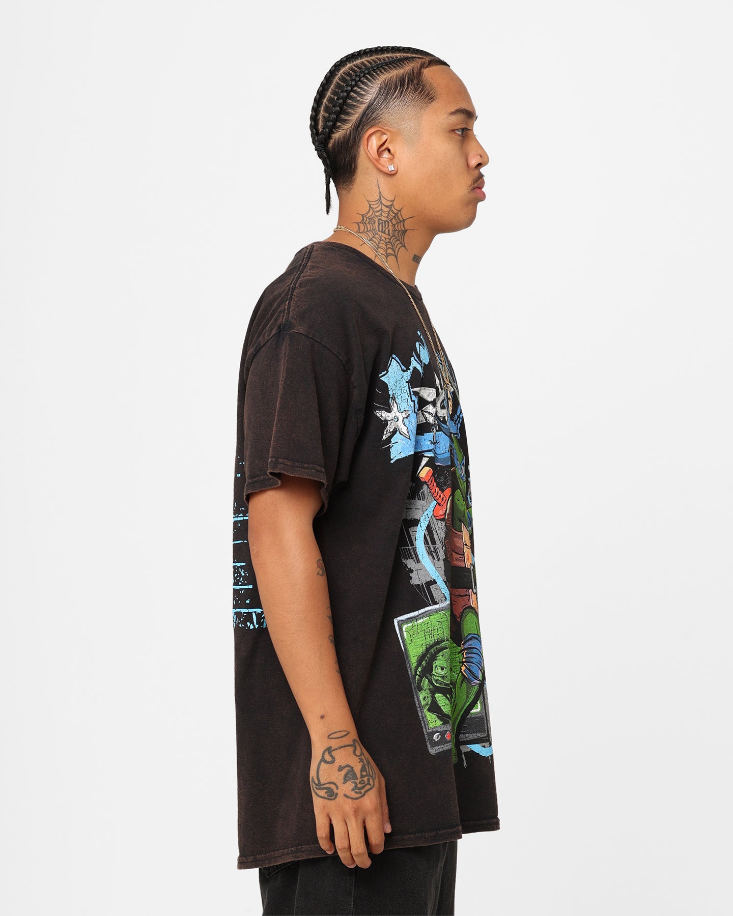 Goat Crew X Teenage Mutant Ninja Turtles Leonardo Vintage T-Shirt Black Wash、mySite、zt4zffjzw