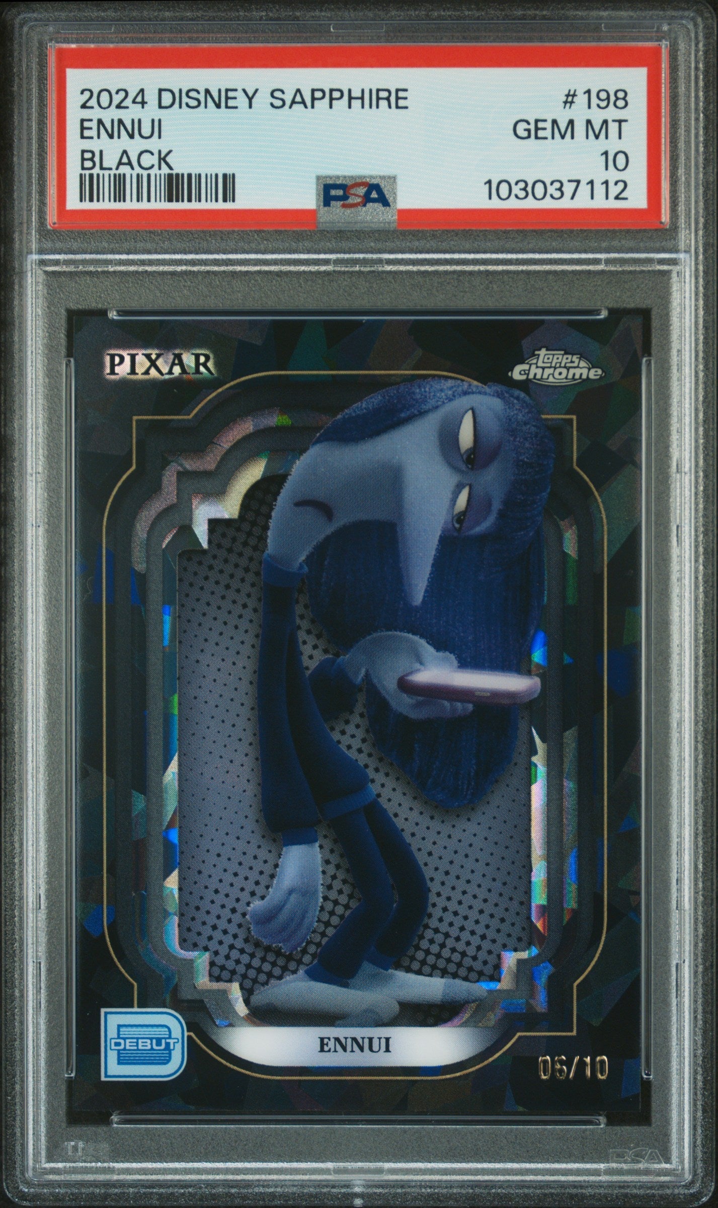 Ennui #198 Black 06/10 PSA 10 Topps Chrome Disney Sapphire Edition 2024、mySite、waistdrama