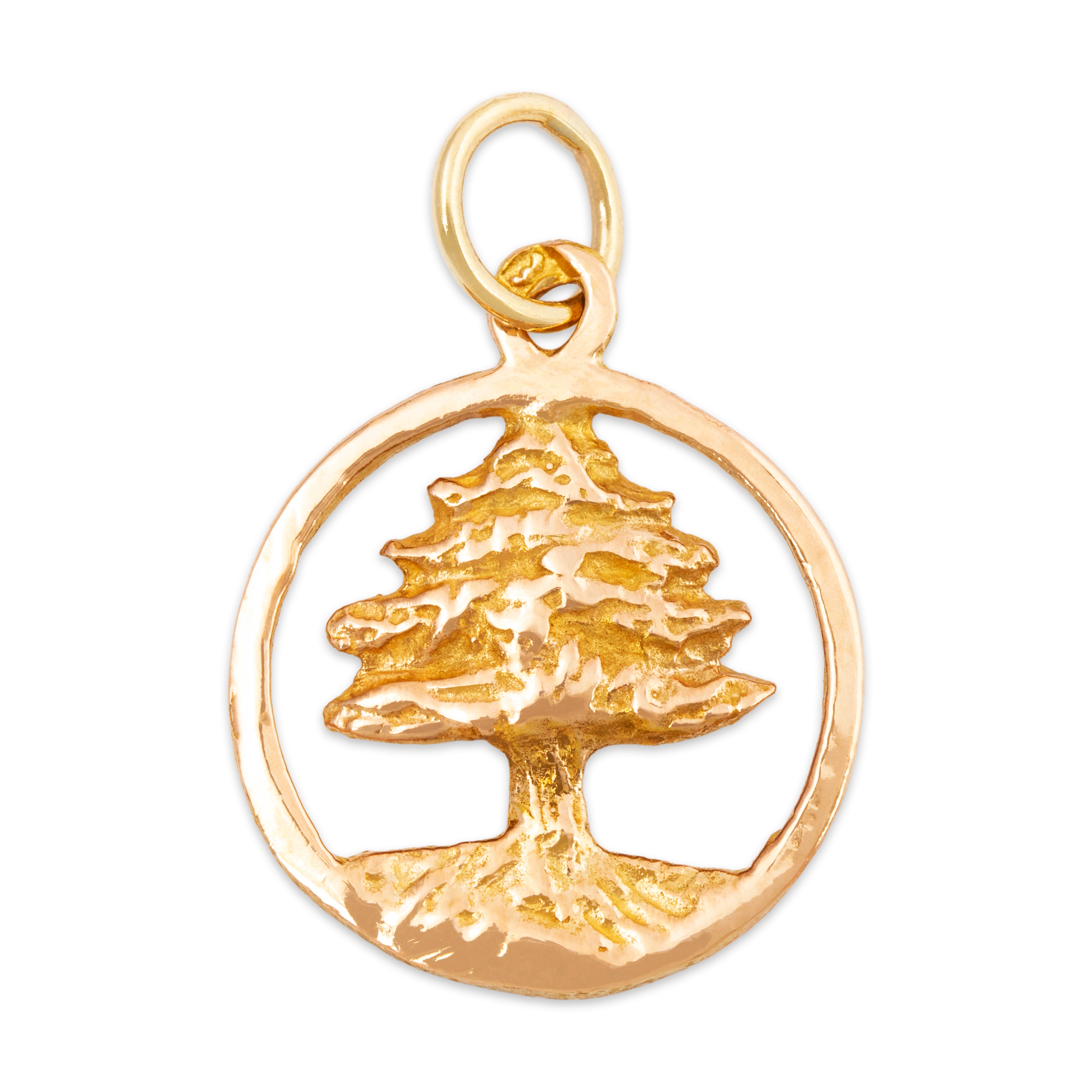 Vintage 14k Yellow Gold Serene Tree Charm / Pendant、mySite、hinf8tx79