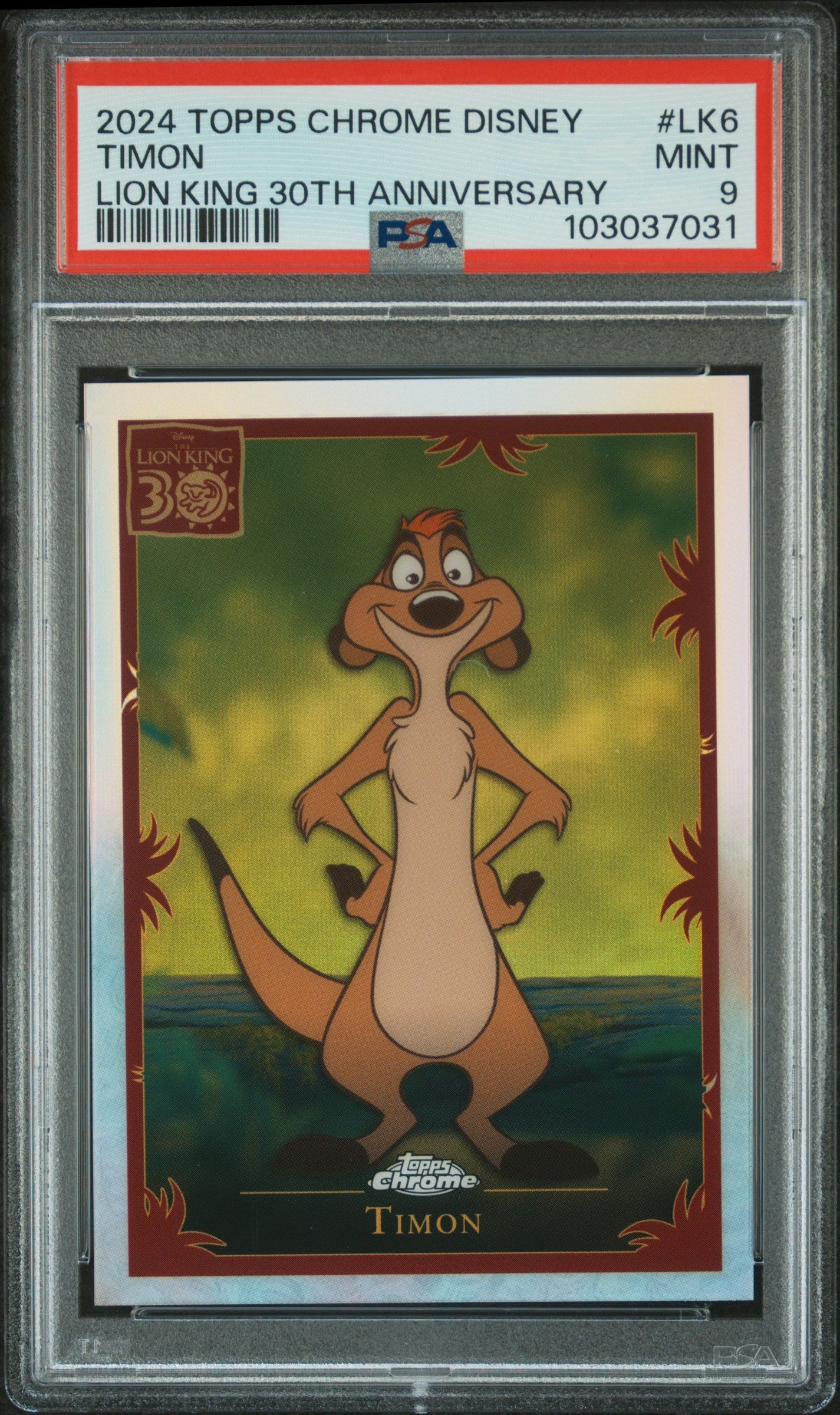 Timon #LK6 PSA 9 Topps Chrome Disney Lion King 30Th Anniversary 2024、mySite、waistdrama