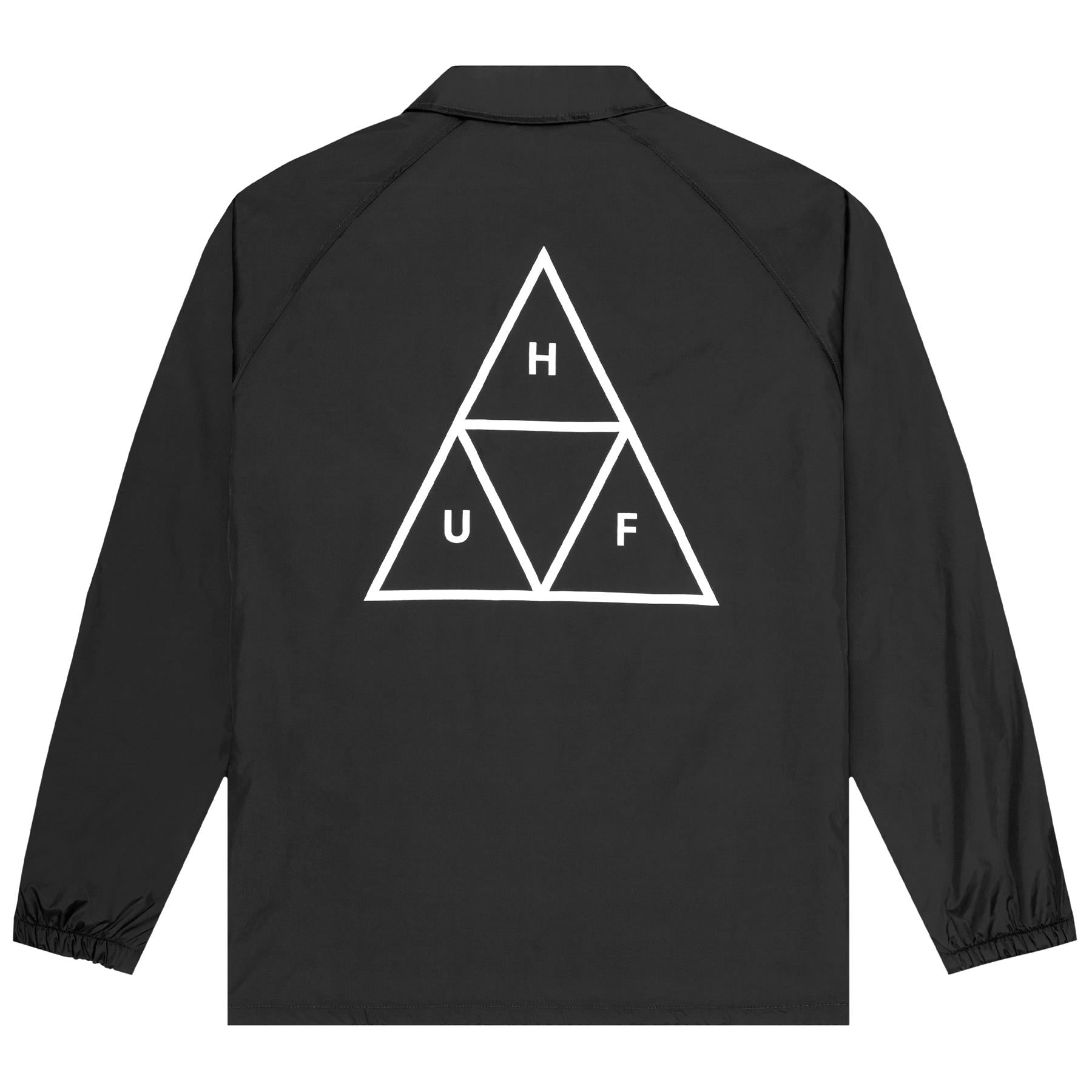  Huf Essentials Triple Triangle Coaches Jacket - Black、mySite、merchandisen