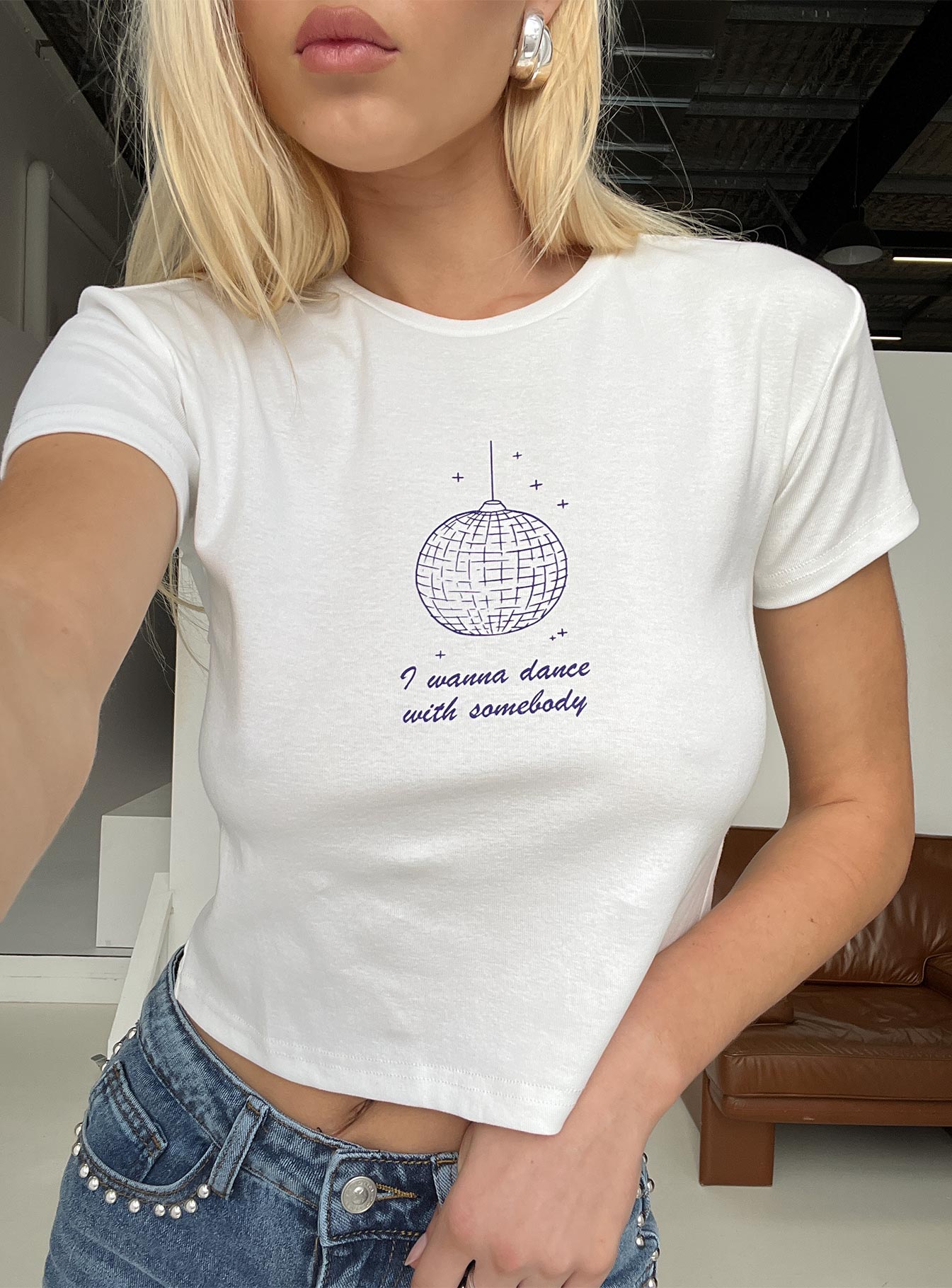 My Girl Graphic Top White、mySite、solidvoid