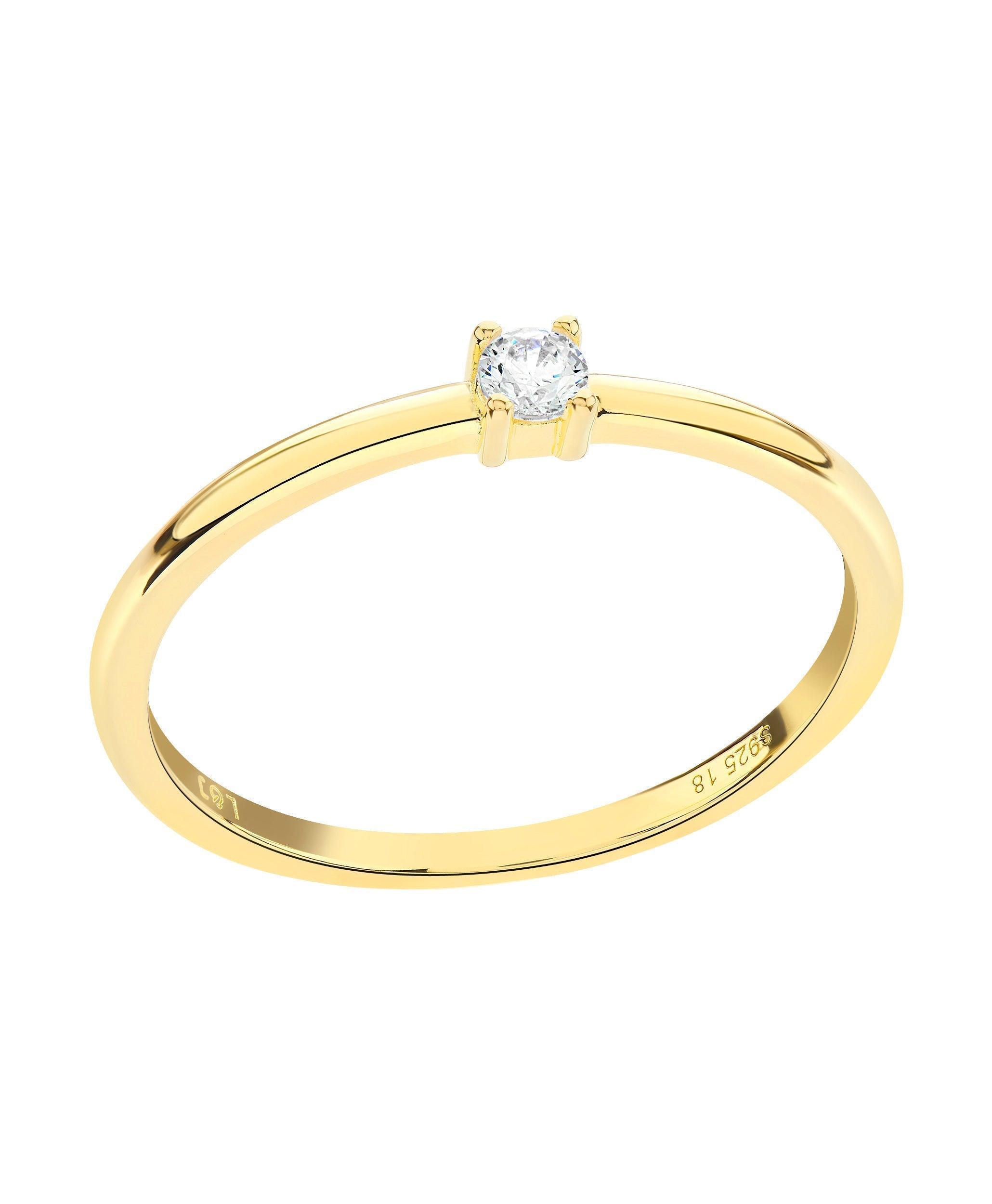 Rosa Ring White 18ct Gold Plated、mySite、botmansion