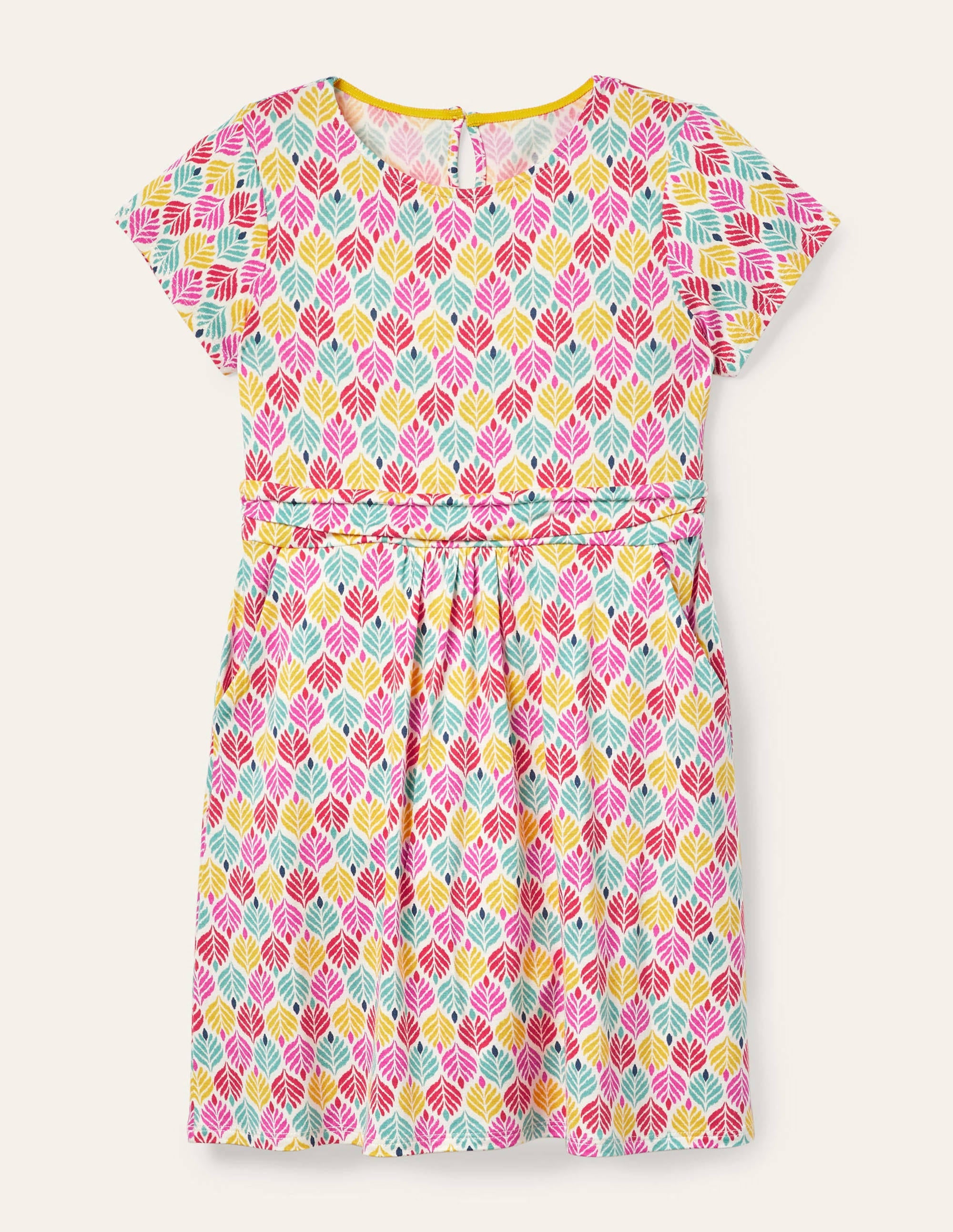  Mini-me Amelie Dress-Multi Palm Leaf Tile、mySite、ashleygrahame