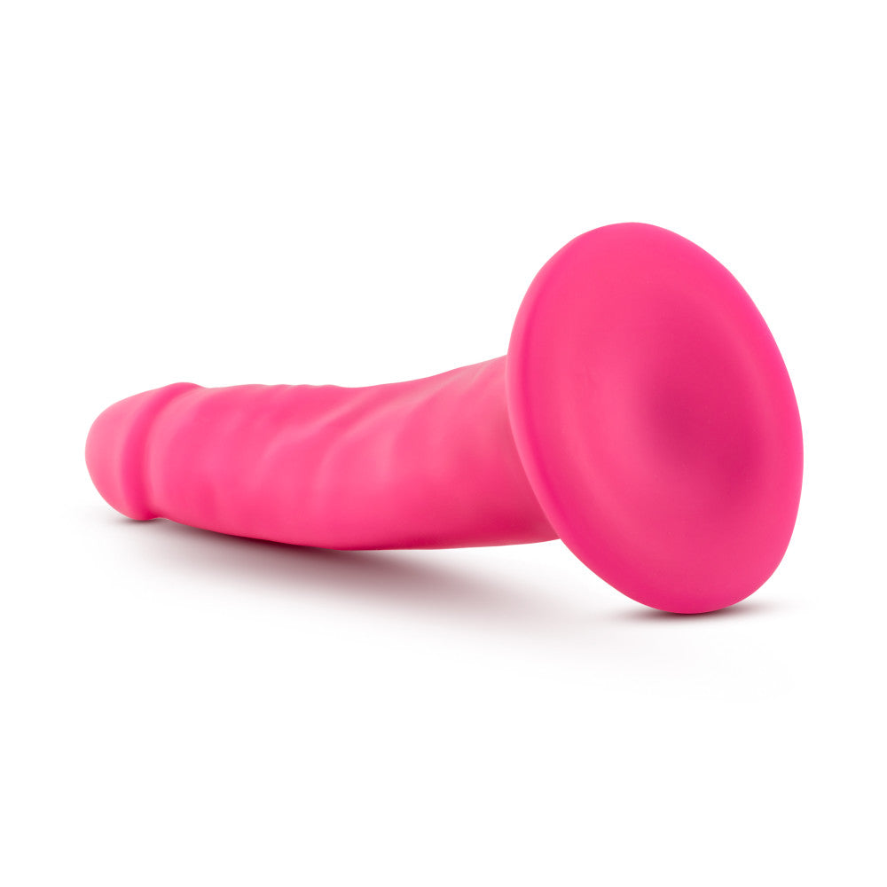 Neo By Blush® | Realistic Neon Pink 6-Inch Long Dildo With Suction Cup Base、mySite、bottomscart