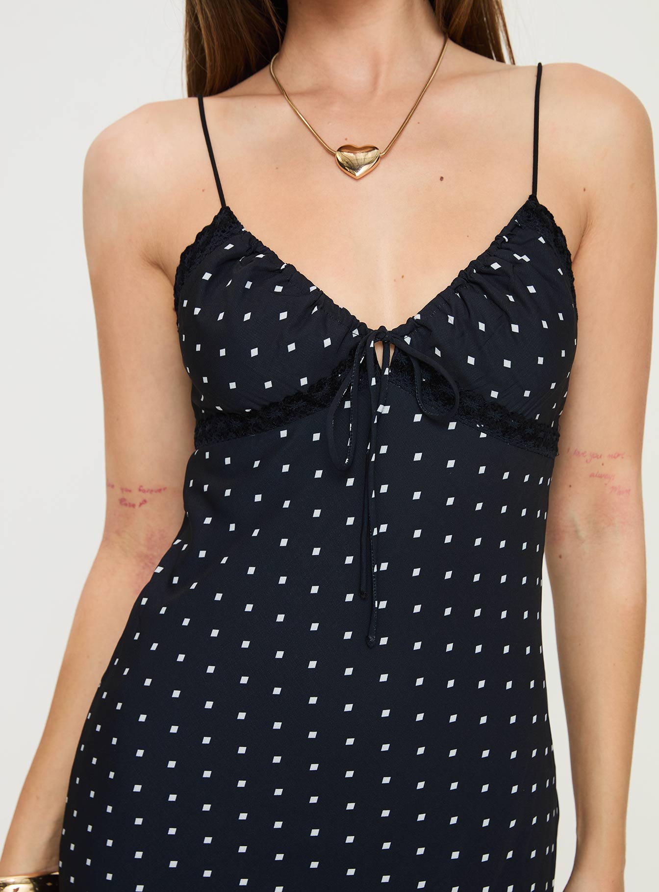 Emily Maxi Dress Black Polka Dot、mySite、solidvoid