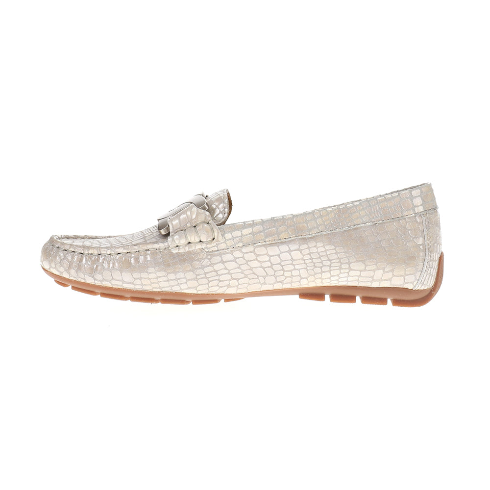 Aiker Metallic Snake Print Slip On Moccasins、mySite、gtrtttuynbv