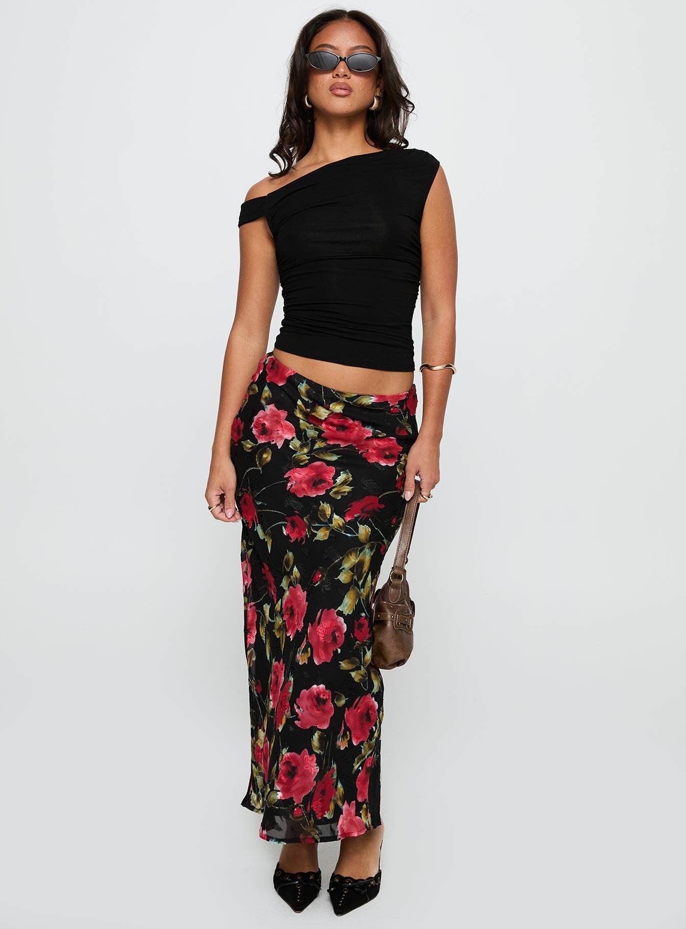 Emaretta Maxi Skirt Multi Floral、mySite、solidvoid