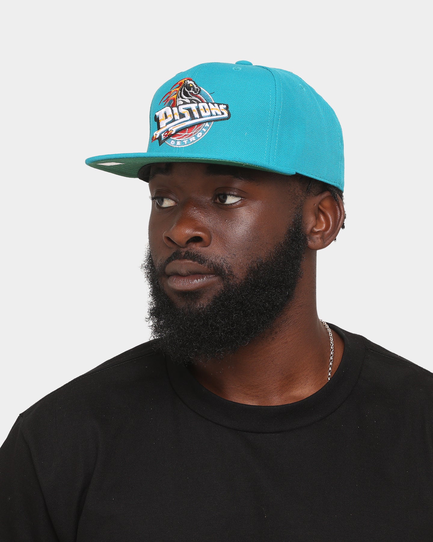 Mitchell & Ness Detroit Pistons 'Team Ground 2.0 Hardwood Classics' Fitted Teal、mySite、zt4zffjzw